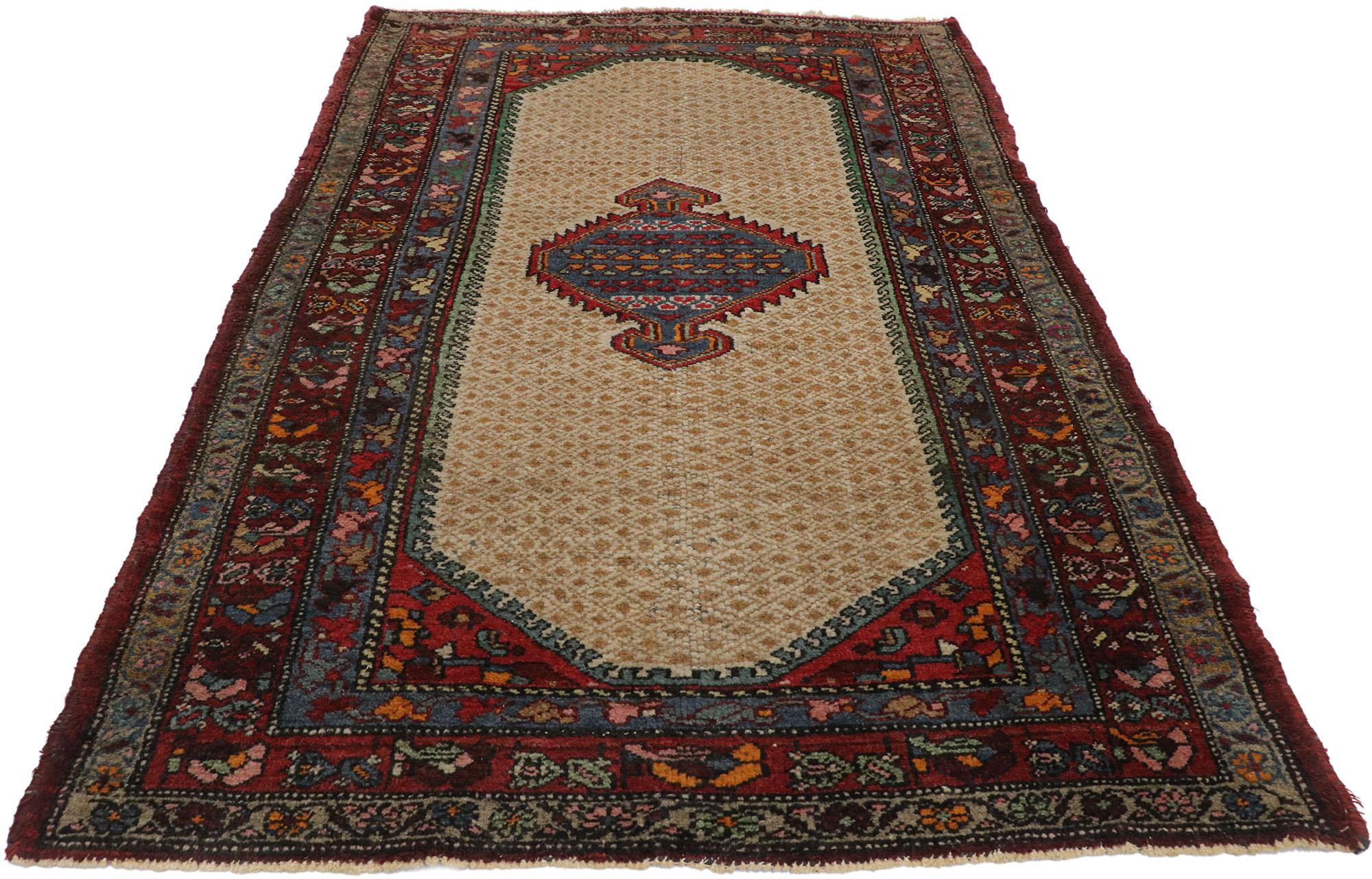 Hand-Knotted Antique Persian Hamadan Rug with Arts & Crafts Style For Sale
