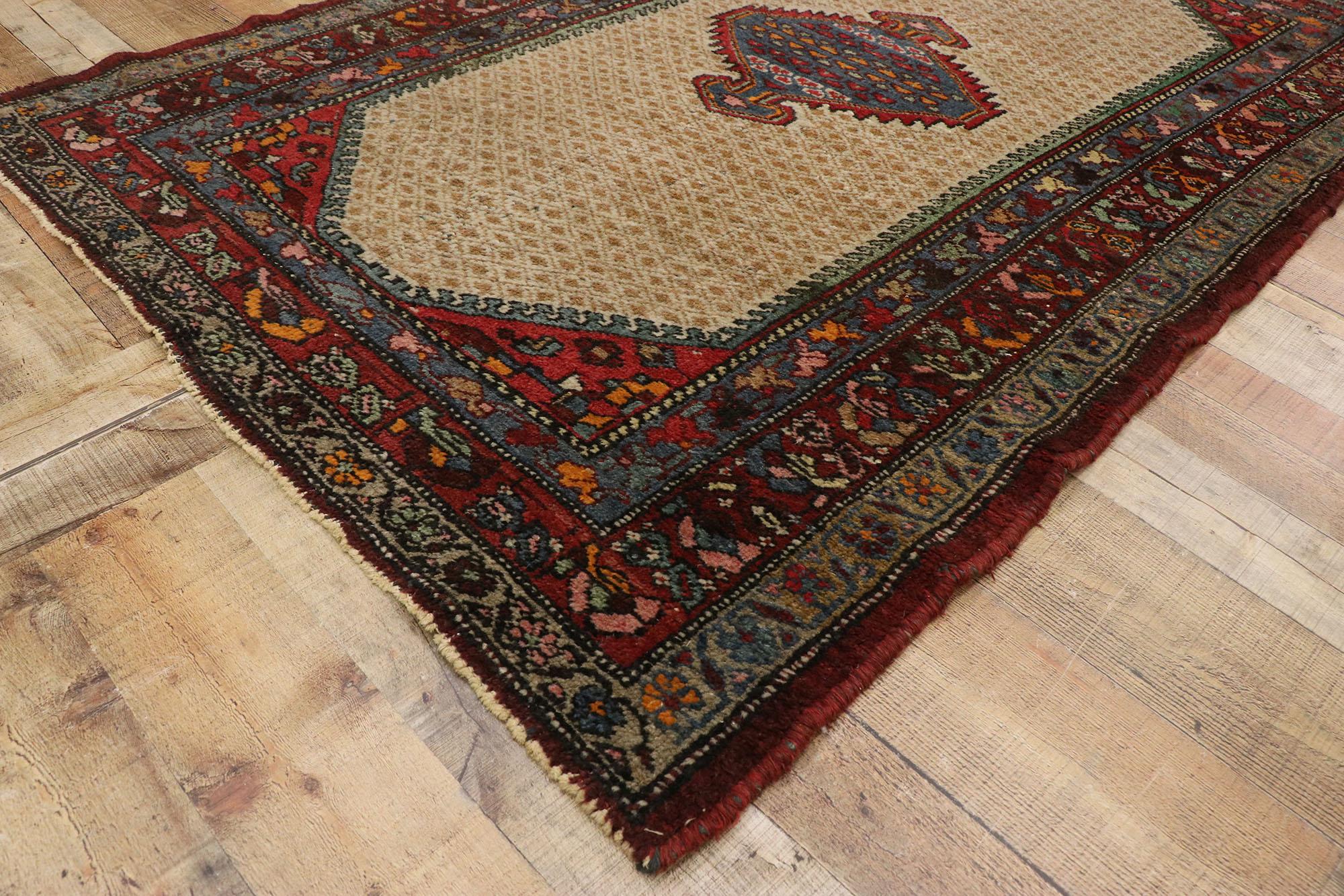 Wool Antique Persian Hamadan Rug with Arts & Crafts Style For Sale