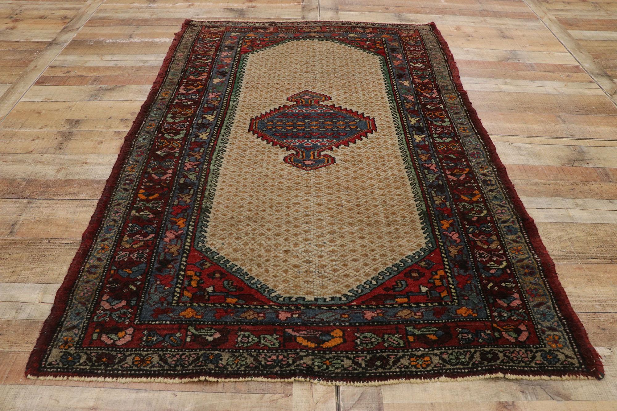Antique Persian Hamadan Rug with Arts & Crafts Style For Sale 1