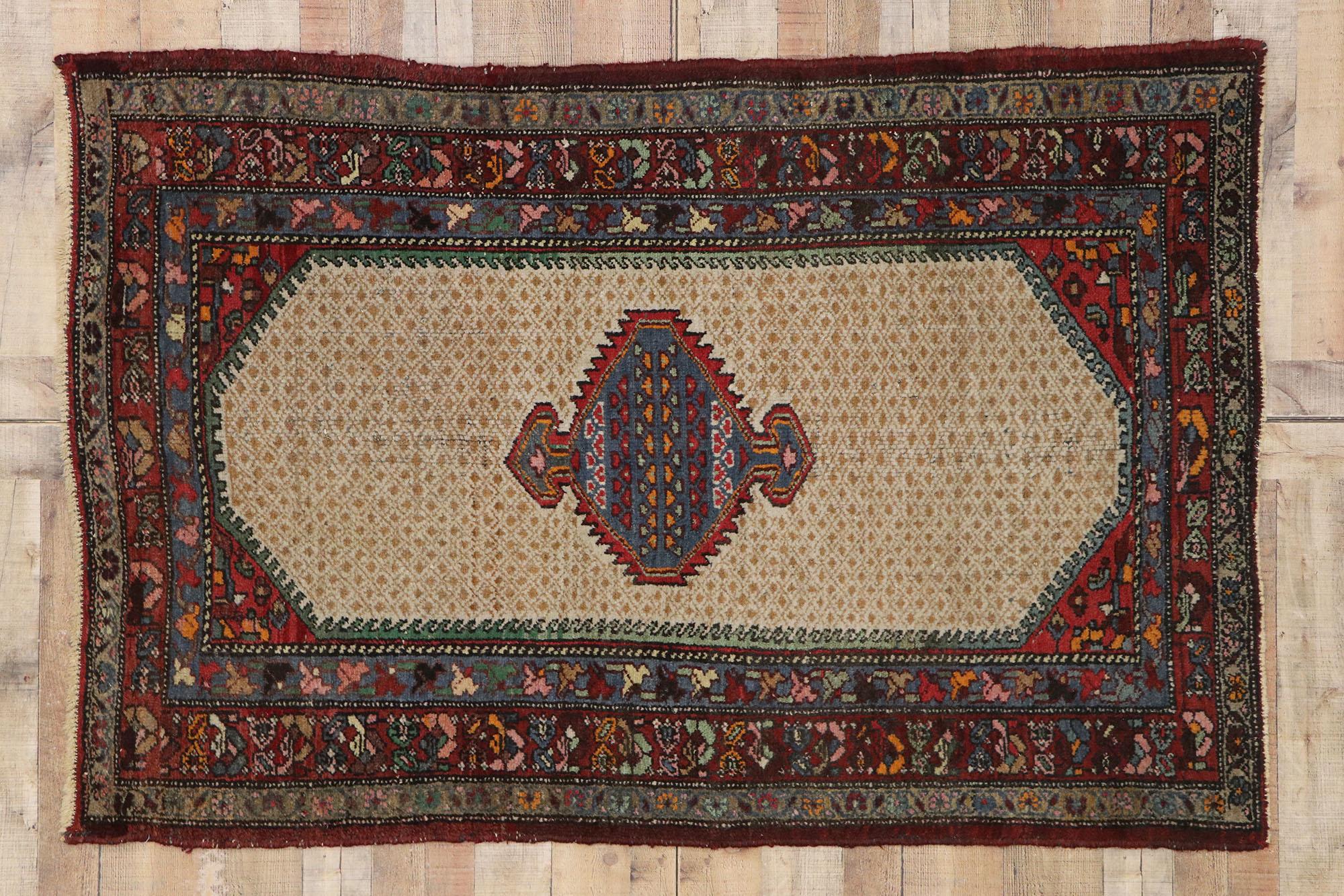 Antique Persian Hamadan Rug with Arts & Crafts Style For Sale 2