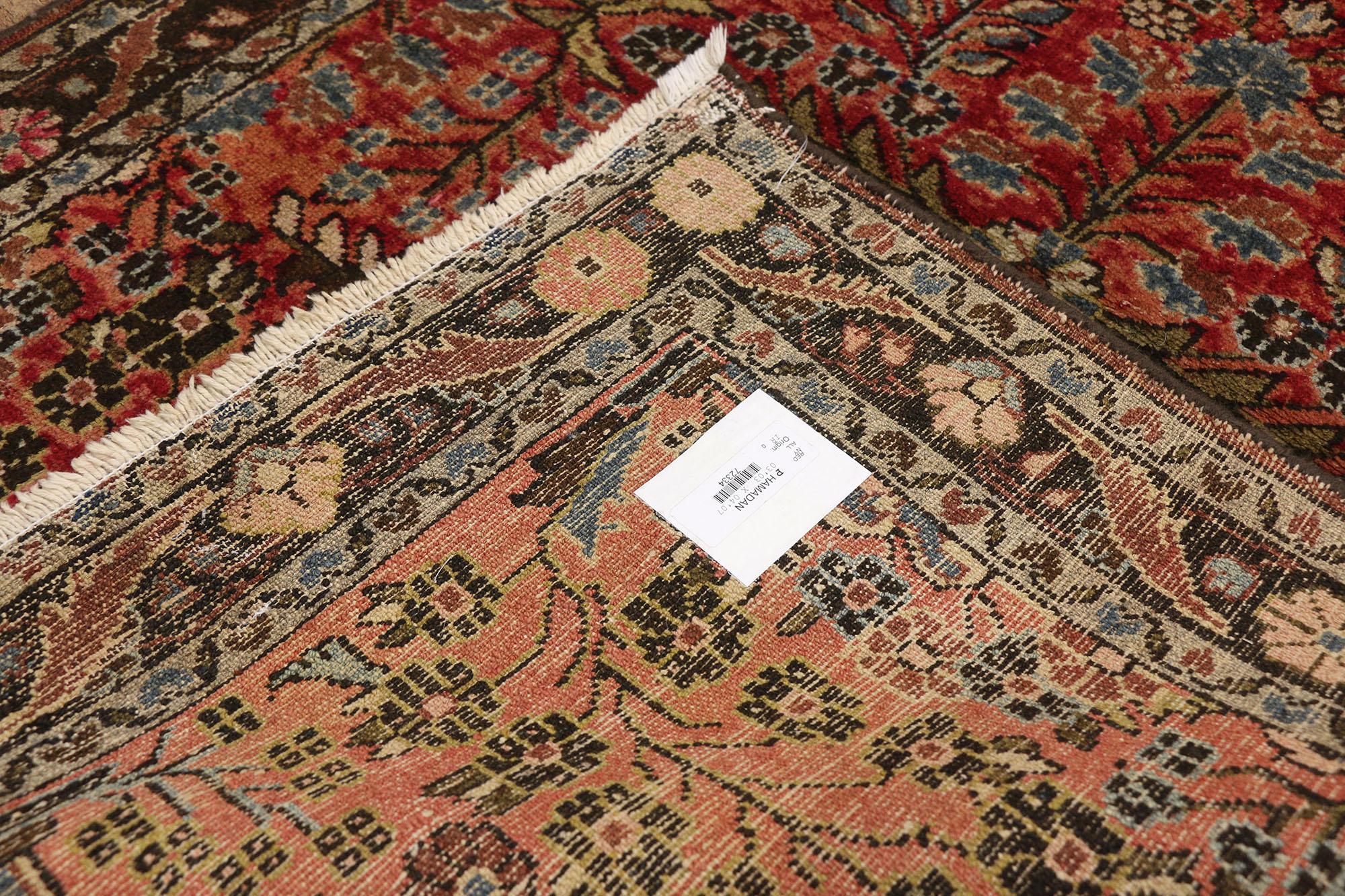 Persischer Sarouk-Hamadan-Teppich aus dem Jahr 1910 im Zustand „Gut“ im Angebot in Dallas, TX