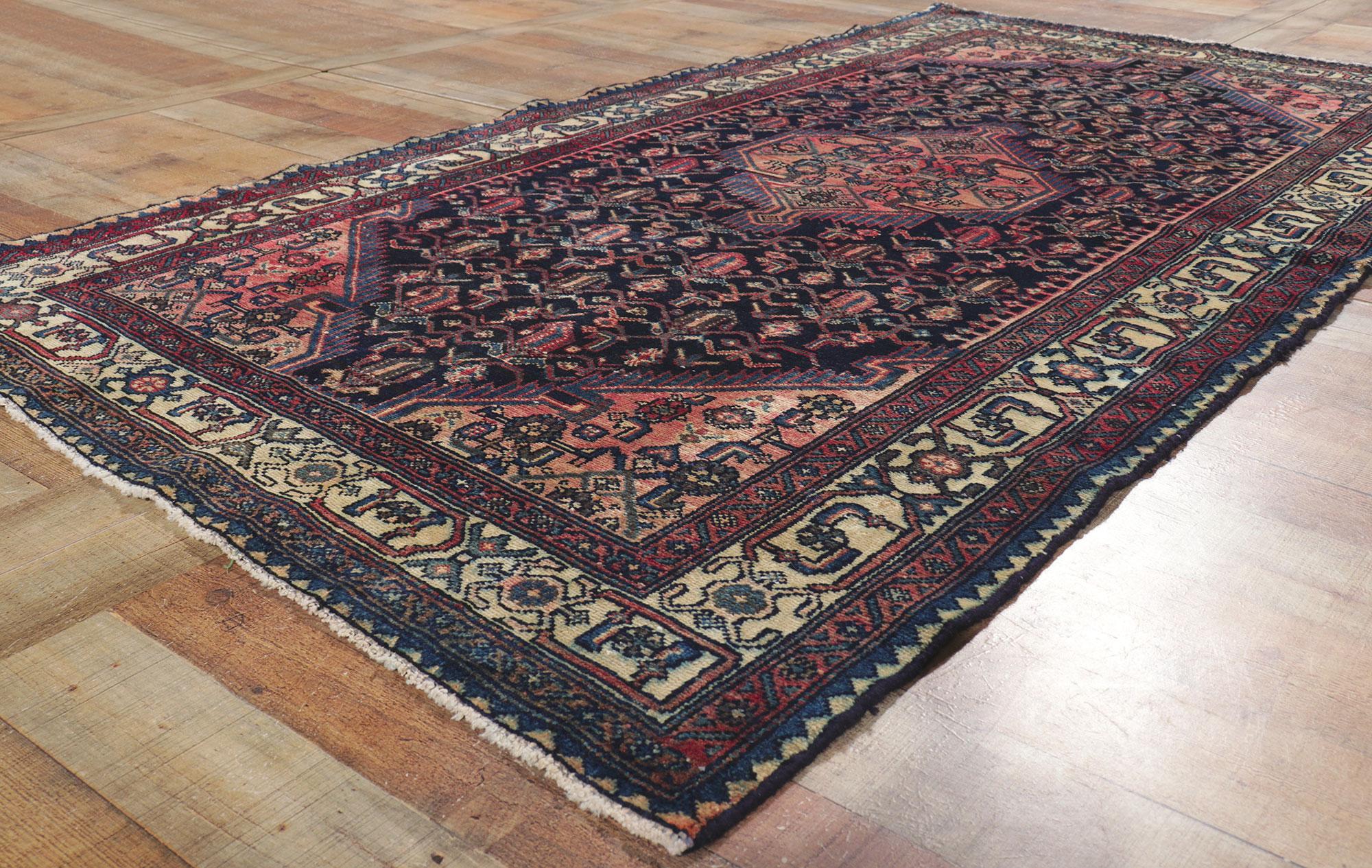 Antique Persian Hamadan Rug with Modern Style For Sale 2