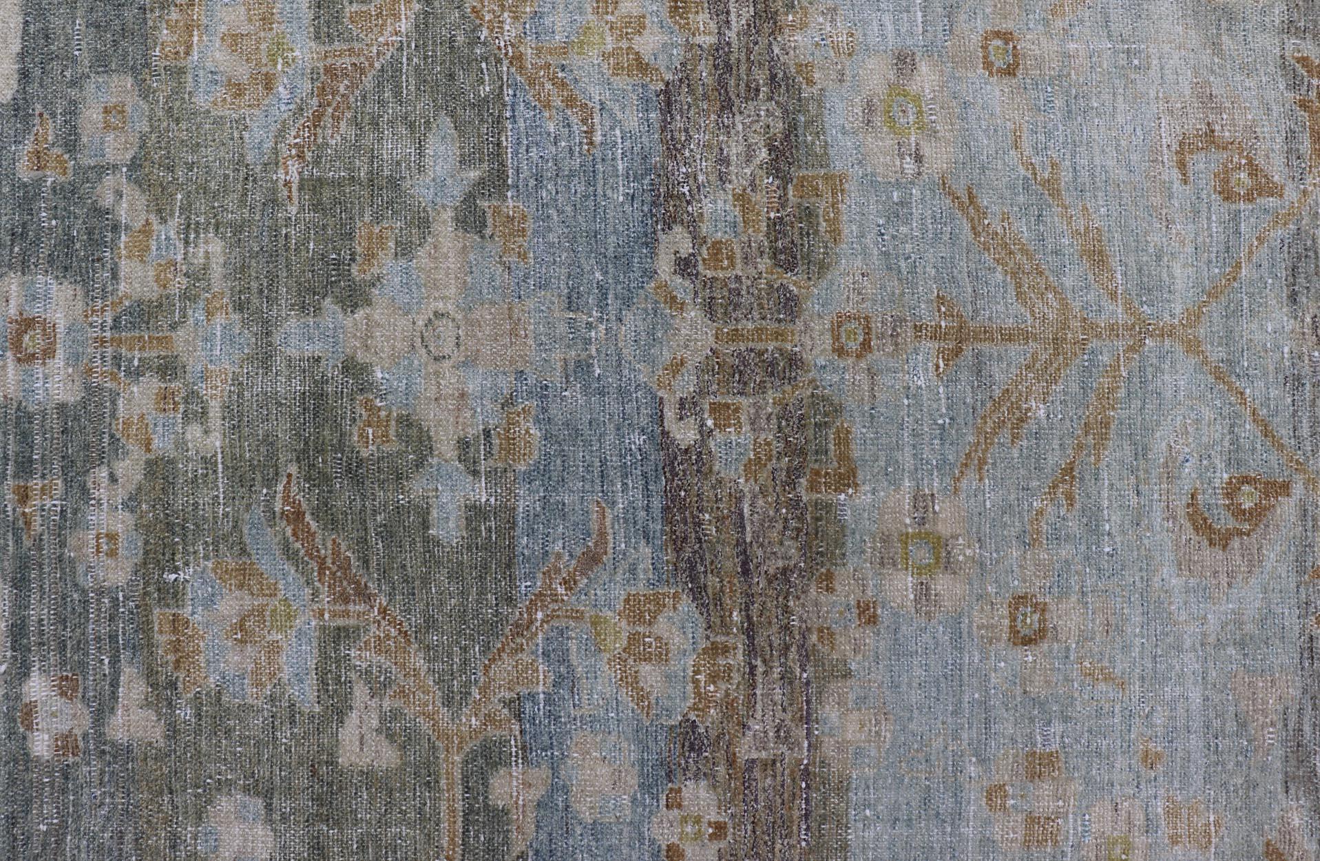Antiker persischer Hamadan-Teppich mit weicher pastellfarbener Palette 5' X 9' im Zustand „Gut“ im Angebot in Atlanta, GA