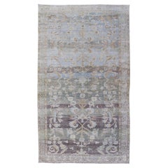 Antique Persian Hamadan Rug With Soft Pastel Palette 5' X 9'
