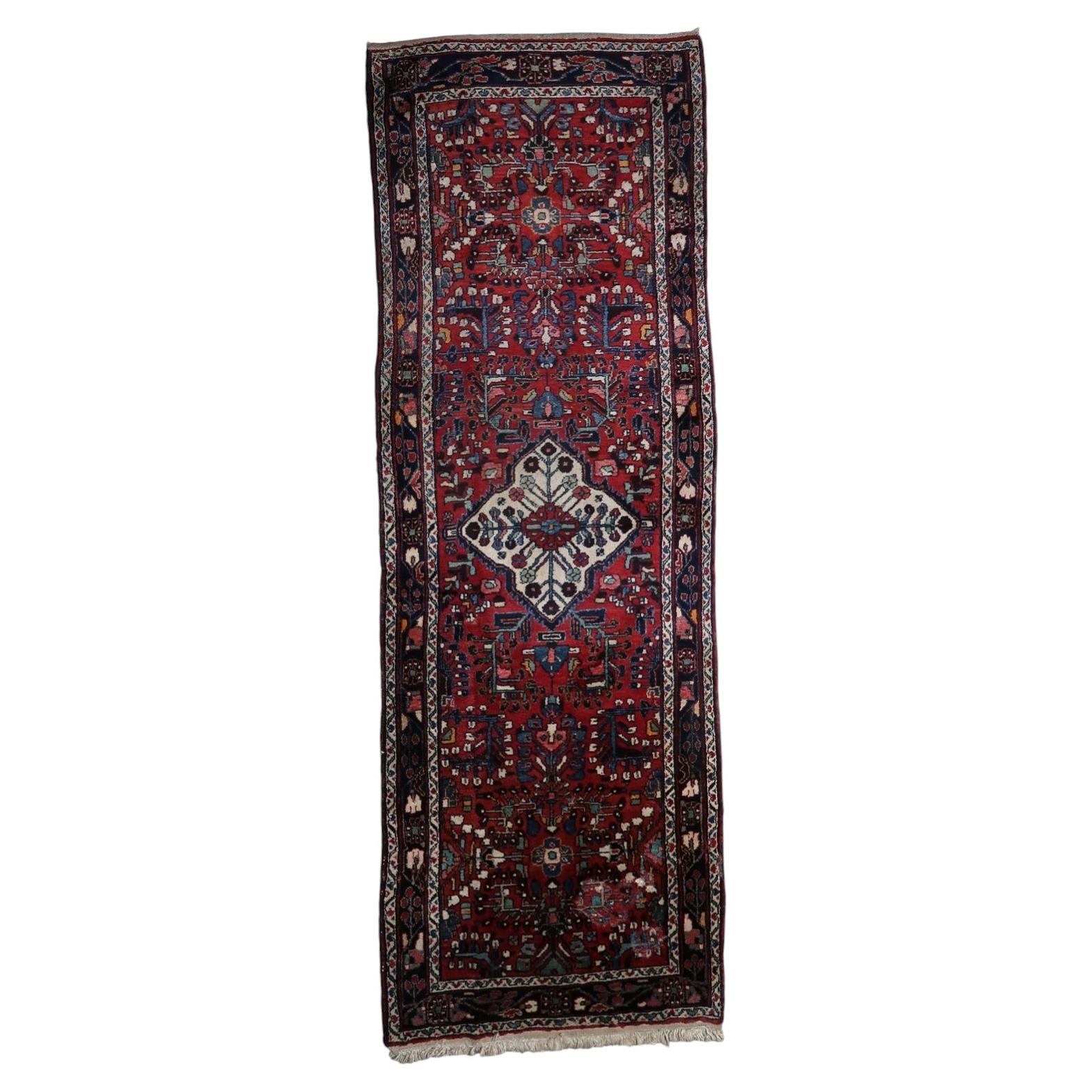 Antico runner persiano Hamadan 3,5' x 9,9', 1920 circa - 1C1211 in vendita