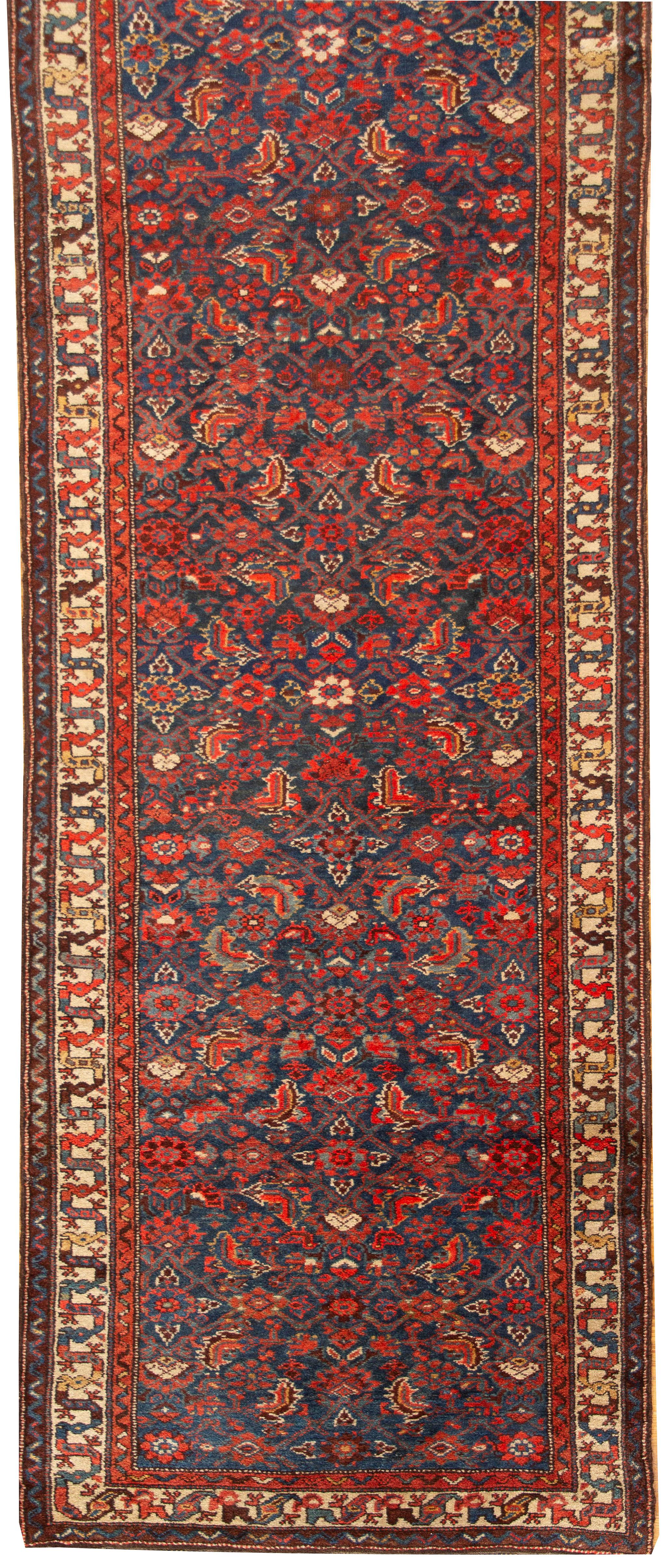 Hand-Knotted Antique Persian Hamadan Runner, circa 1920  3'4 x 13'4 For Sale