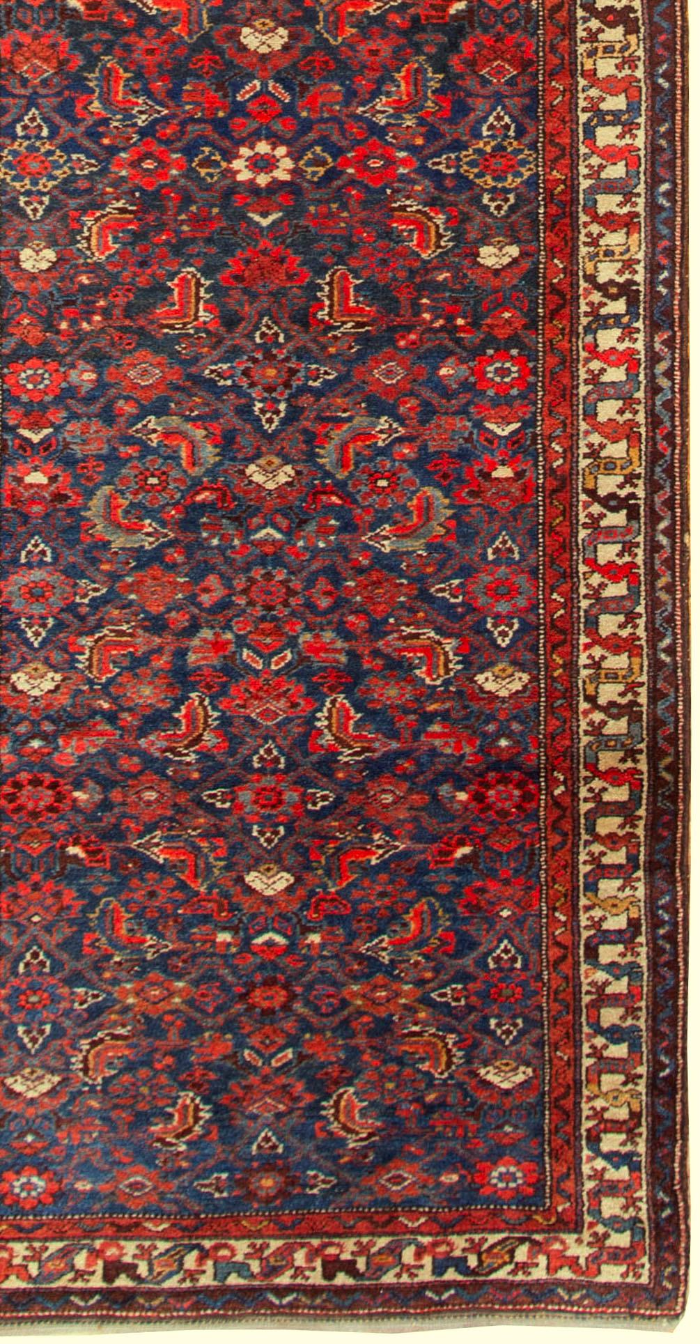 Antique Persian Hamadan Runner, circa 1920  3'4 x 13'4 In Good Condition For Sale In New York, NY