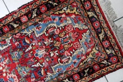 Antique Persian Hamadan Runner – Distressed 1920s Wool Rug 2.5' x 10.3' - 1C1233