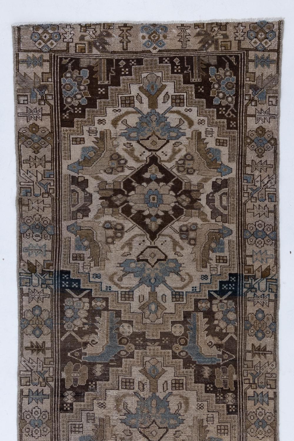  Antique Persian Hamadan Runner Rug In Good Condition In West Palm Beach, FL