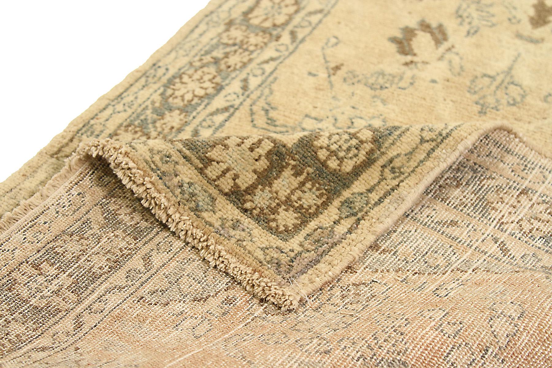 Other Antique Persian Hamadan Runner Rug with Brown and Ivory Floral Details For Sale