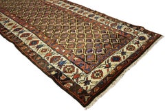 Antique Persian Hamadan Runner with Boteh Pattern, Hallway Runner