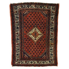Antique Persian Hamadan Scatter Rug with English Jacobean Style