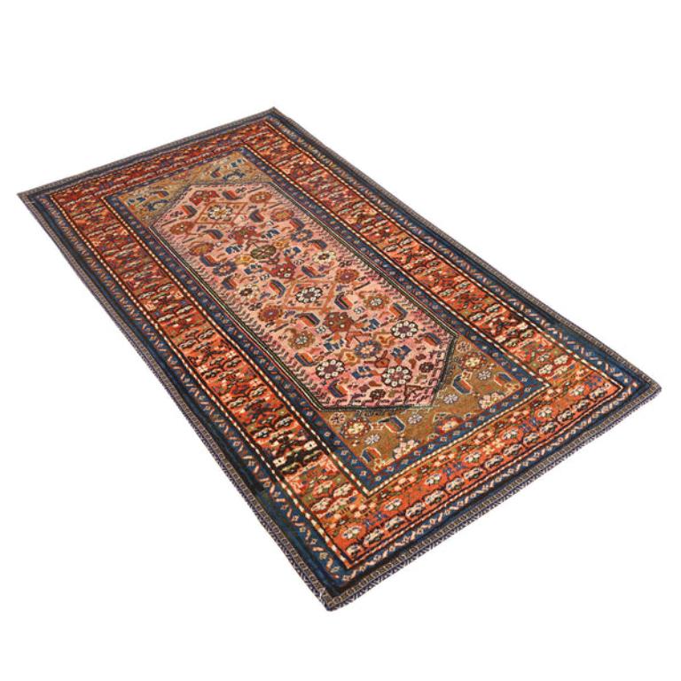 Perse Tapis persan ancien Hamedan - Taille : 5 pieds 5 pouces x 3 pieds 0 pouces en vente