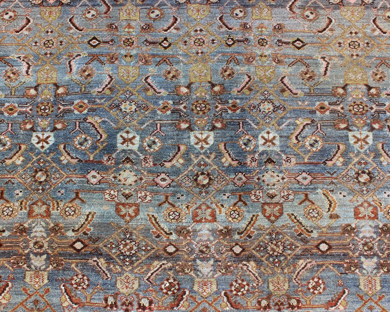 Antique Persian Hamedan Runner with All-Over Sub-Geometric Medallion Design For Sale 3