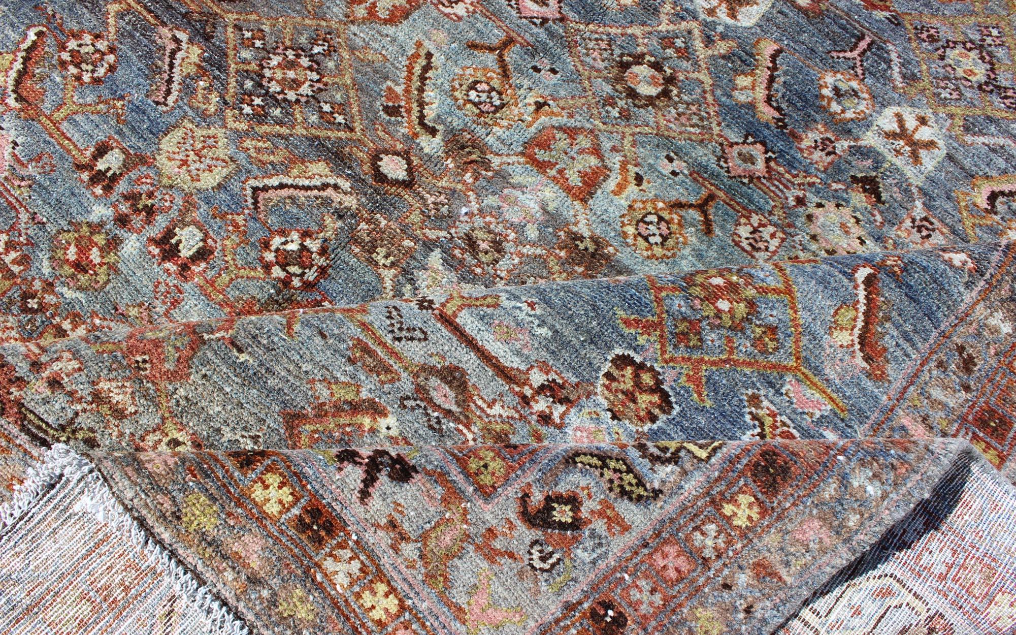 Antique Persian Hamedan Runner with All-Over Sub-Geometric Medallion Design For Sale 5