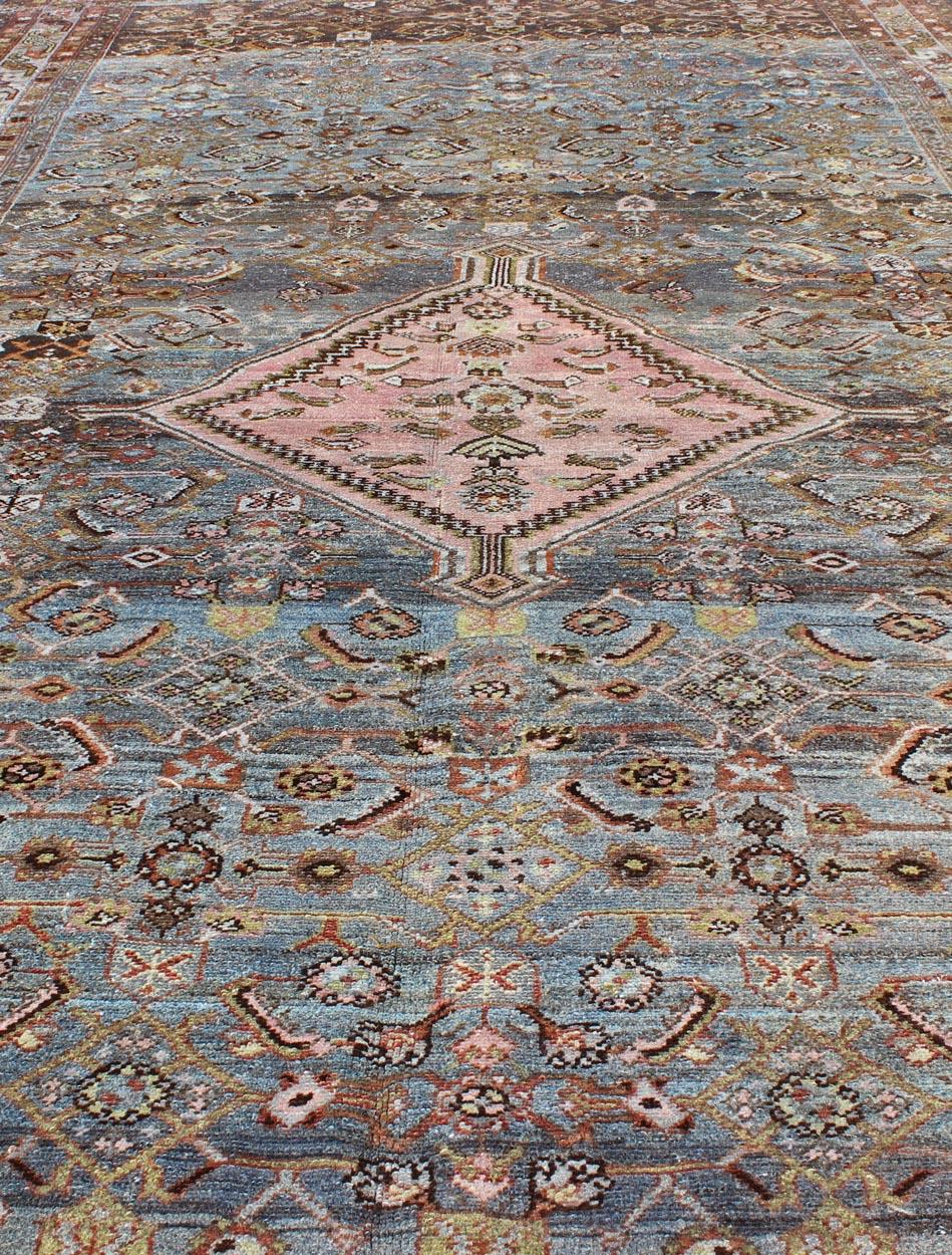 Antique Persian Hamedan Runner with All-Over Sub-Geometric Medallion Design For Sale 6