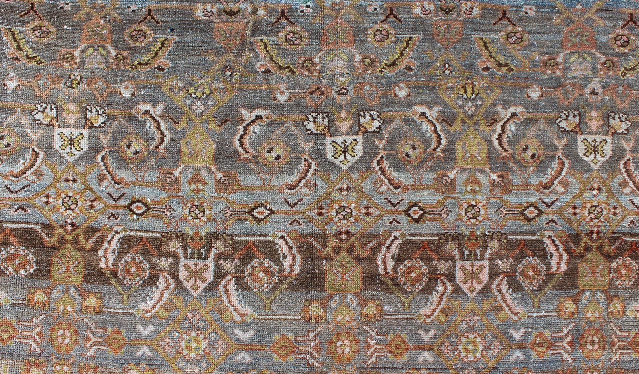 Antique Persian Hamedan Runner with All-Over Sub-Geometric Medallion Design For Sale 2