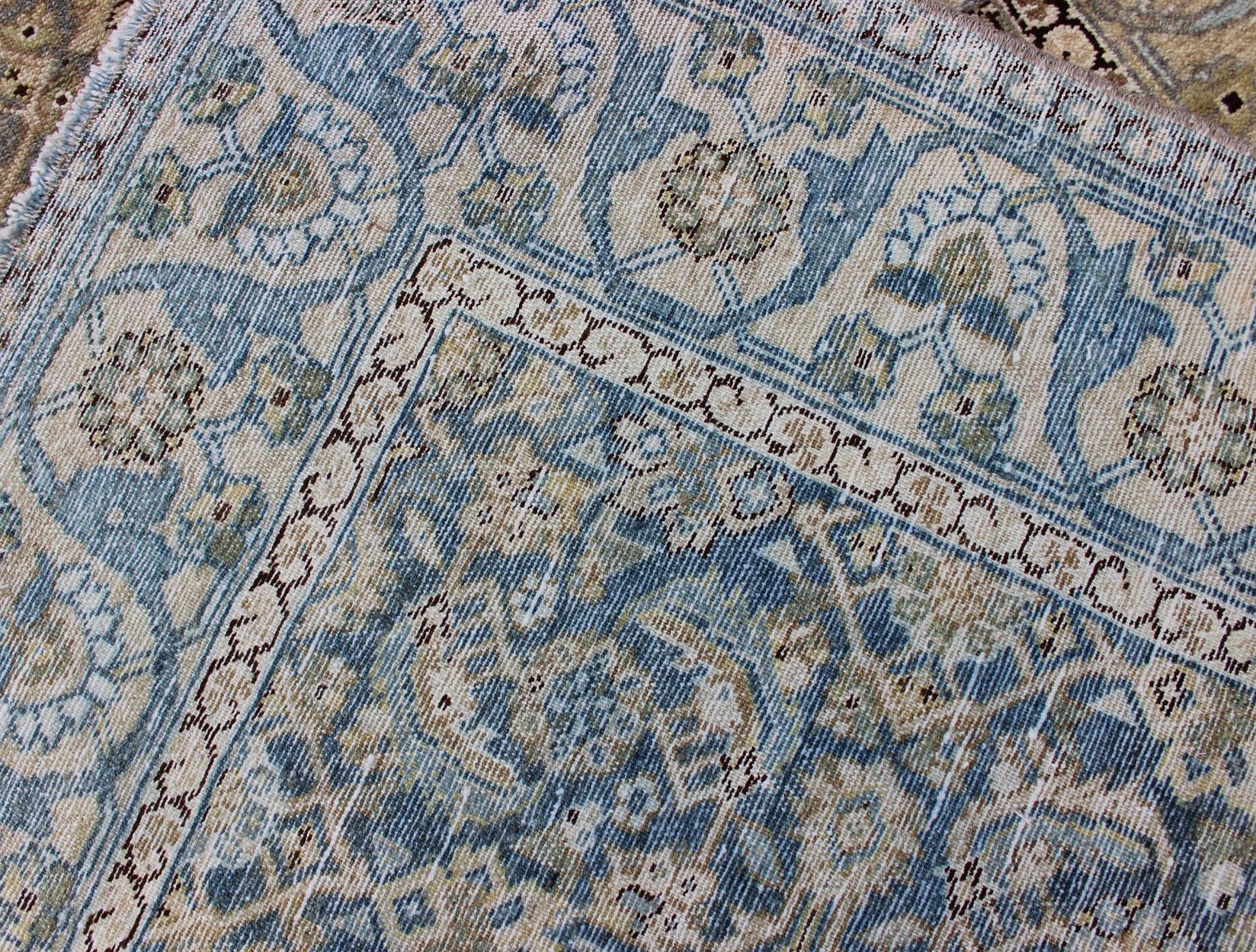 20th Century Antique Persian Hamedan Runner with Sub-Geometric Design Earth Tones