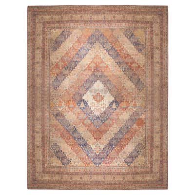 Antique Hand-Knotted Kerman Rug – Persian Floral Grandeur For Sale at ...