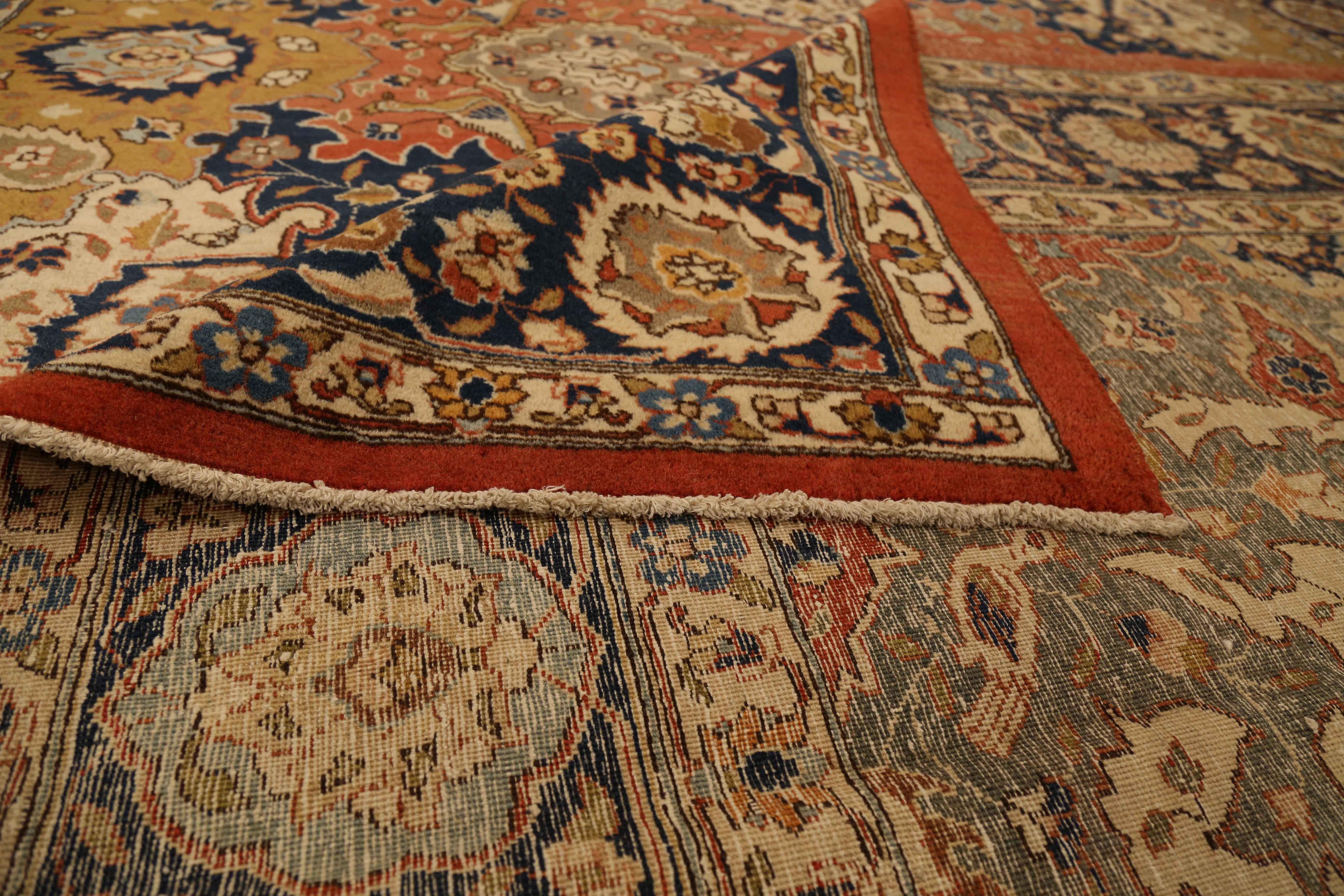 Hand-Woven Antique Persian Handwoven Area Rug For Sale