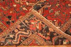 Antique Persian Heriz Area Rug. 9 ft 3 in x 11 ft 6 in