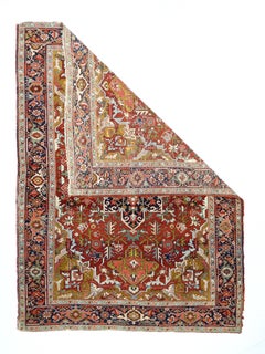 Antique Red Heriz Serapi Rug 4'10'' x 6'9''