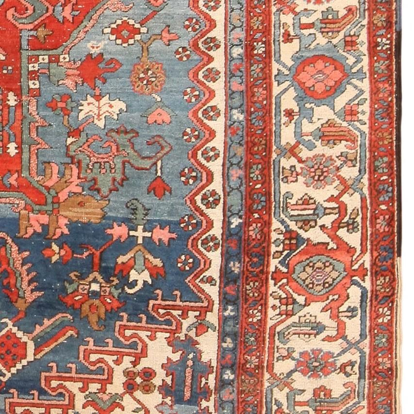 Antique Persian Heriz Area Rug, Country of origin / rug type: Persian rugs, Circa date: 1920. Size: 8 ft 7 in x 11 ft 3 in (2.62 m x 3.43 m)

 