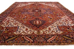 Antique Persian Heriz Area Rug with Modern Traditional Style