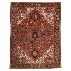 Antiker persischer Heriz-Teppich mit modernem, traditionellem Stil