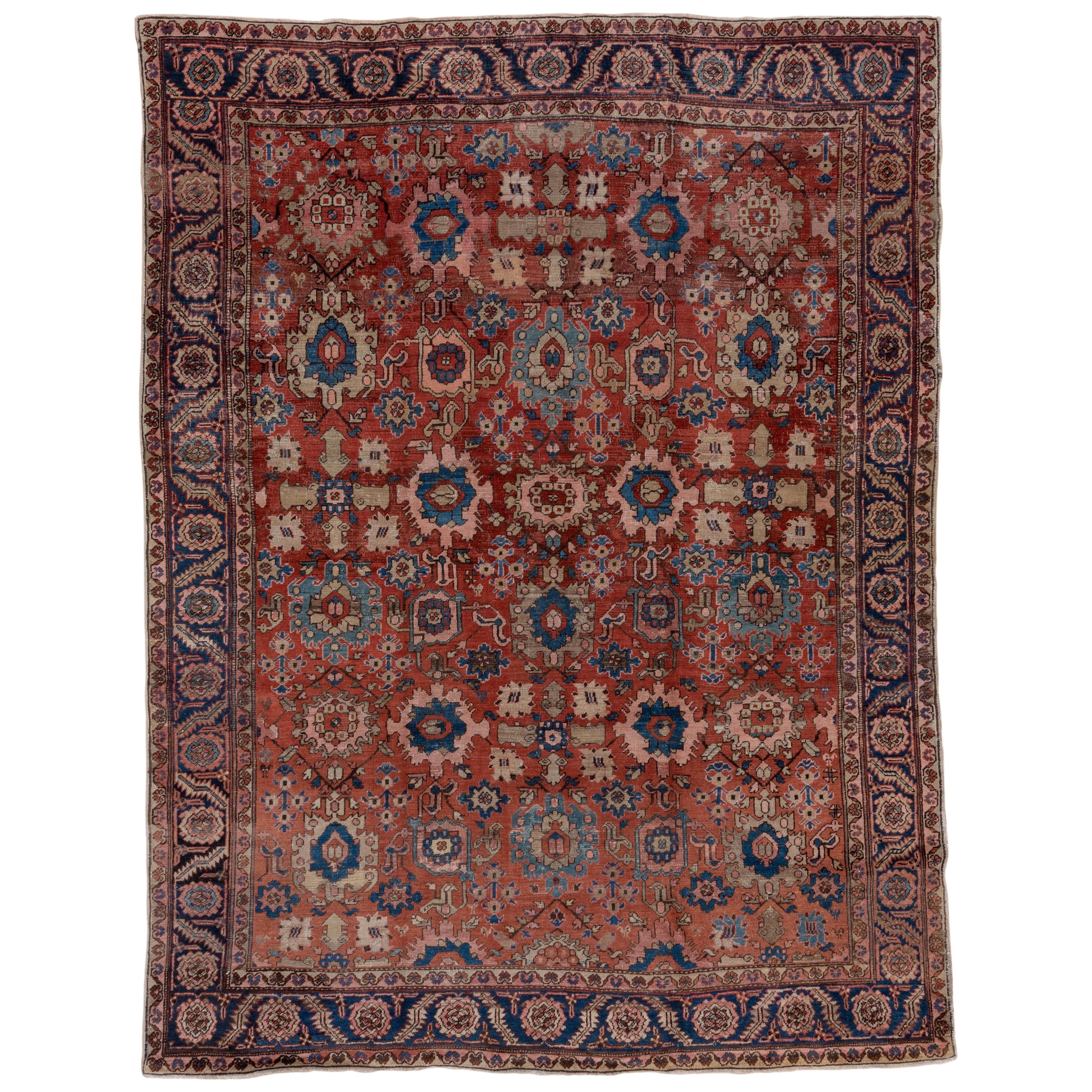 Antique Persian Heriz Carpet, Allover Field, circa 1900s For Sale