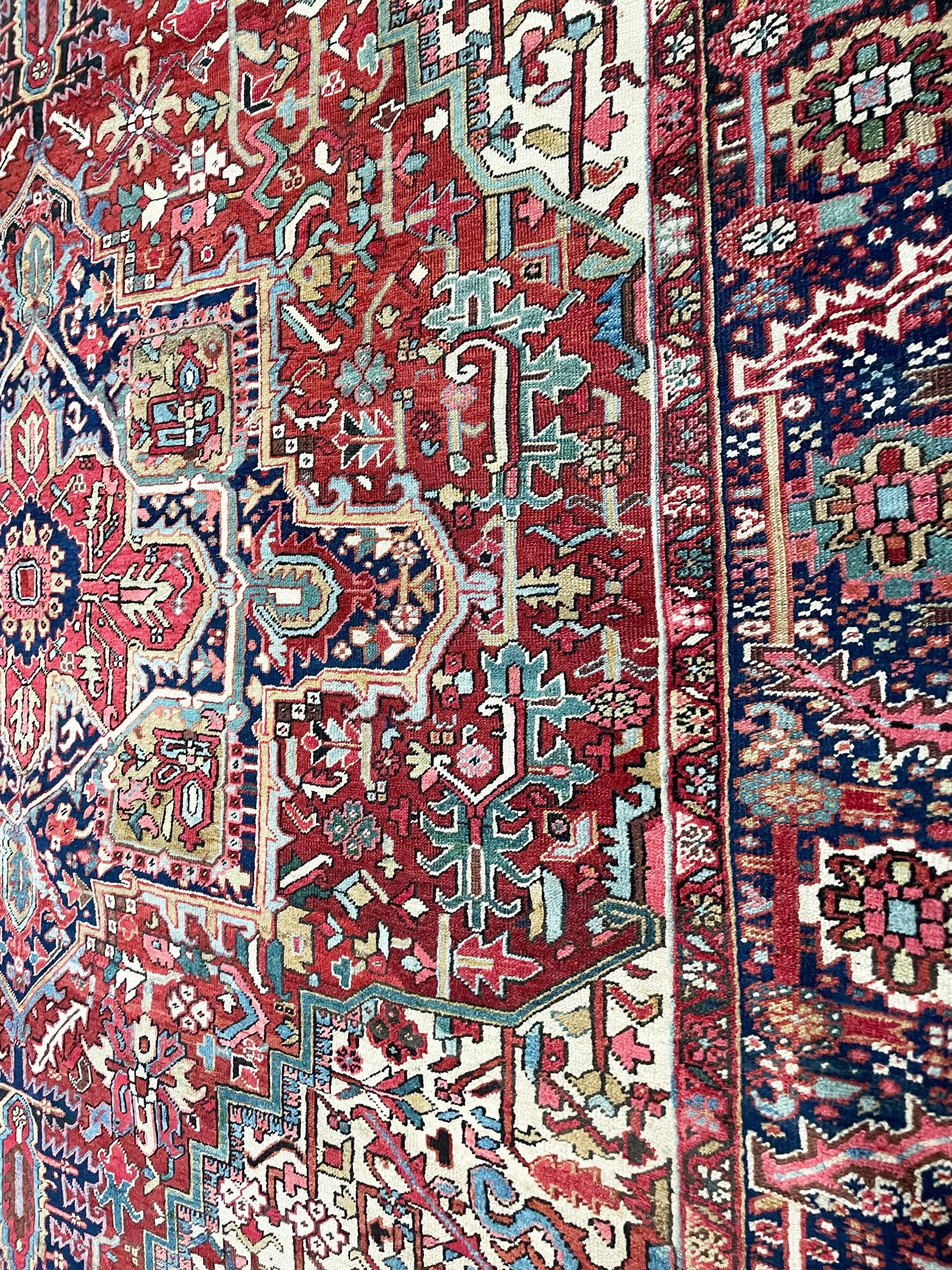 Antique Persian Heriz, Carpet, circa 1920s For Sale 4