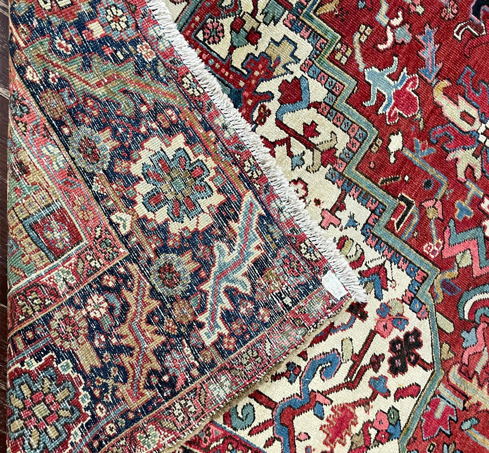 20th Century Antique Persian Heriz, Carpet, circa 1920s For Sale