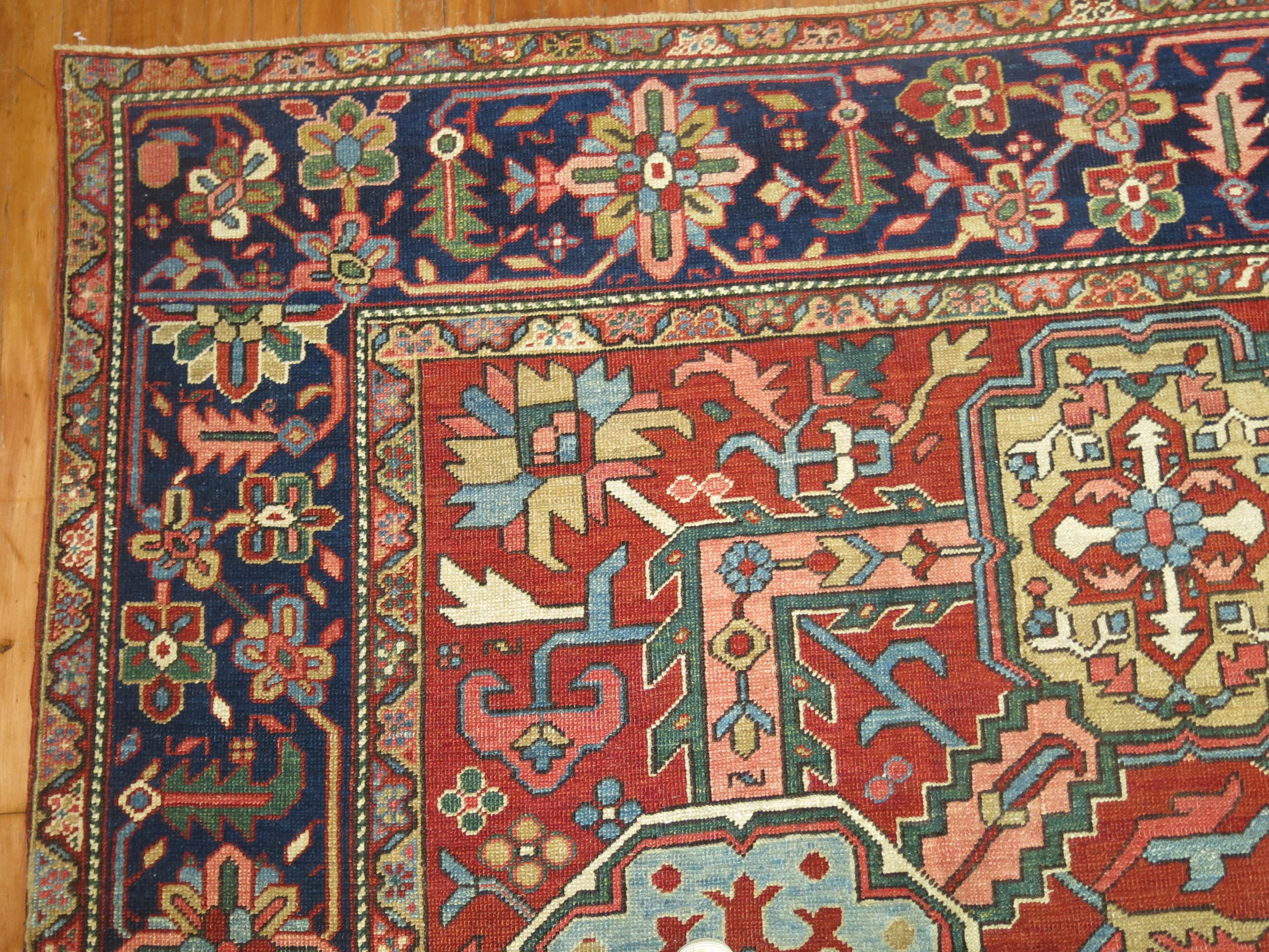 Antique Persian Heriz Carpet, Early 20th Century 9