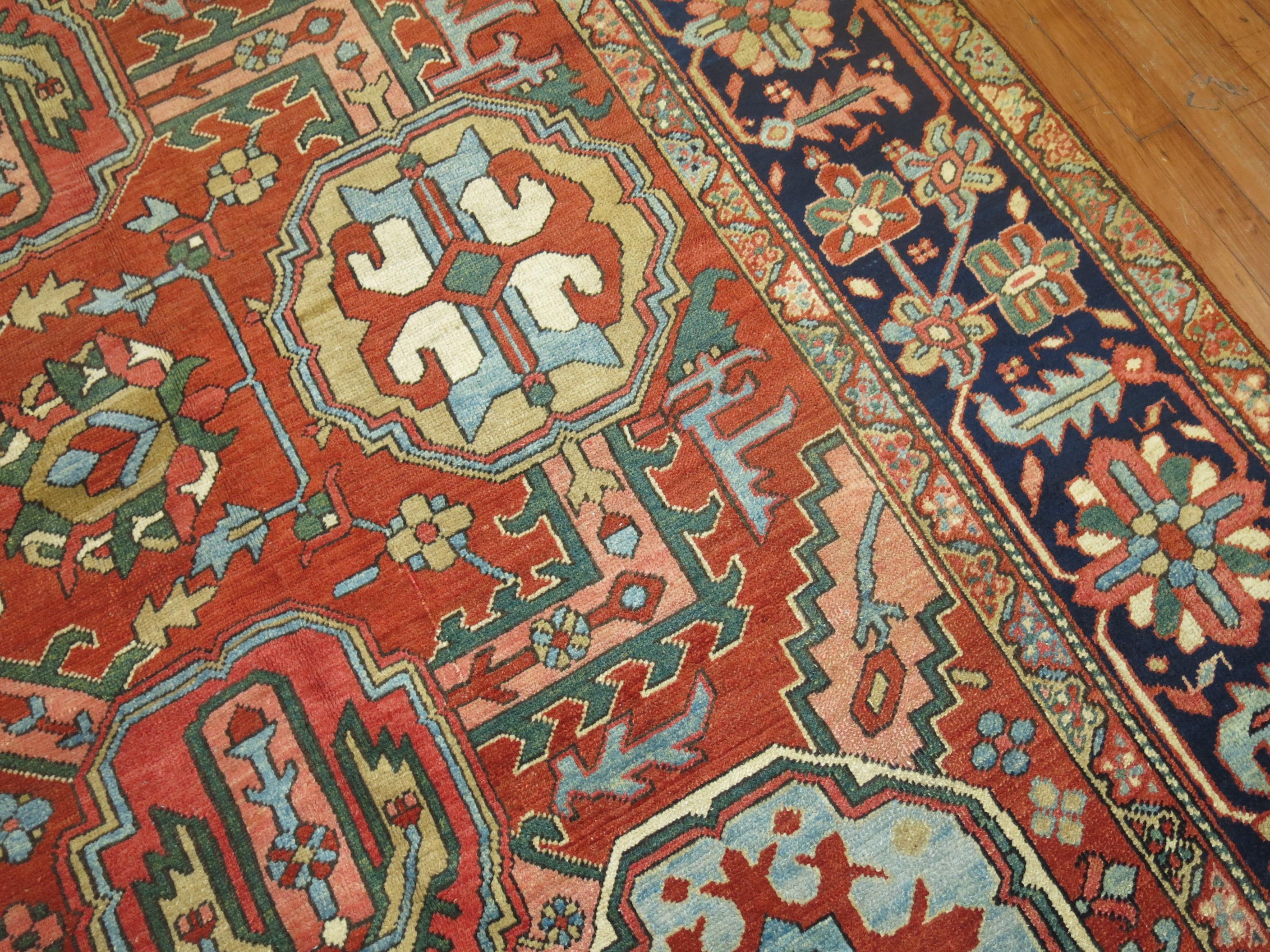 Serapi Antique Persian Heriz Carpet, Early 20th Century