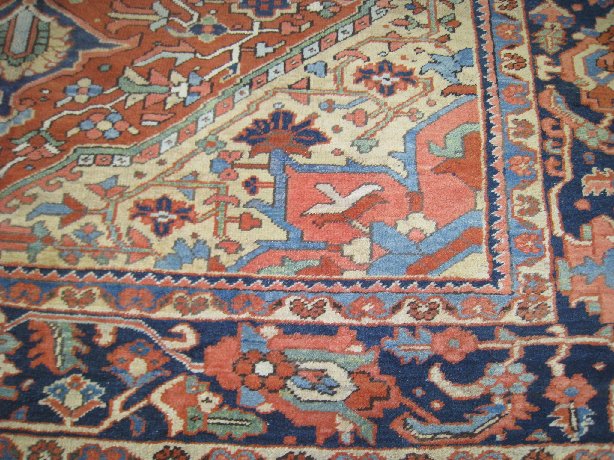 Antique Persian Heriz Carpet For Sale 3