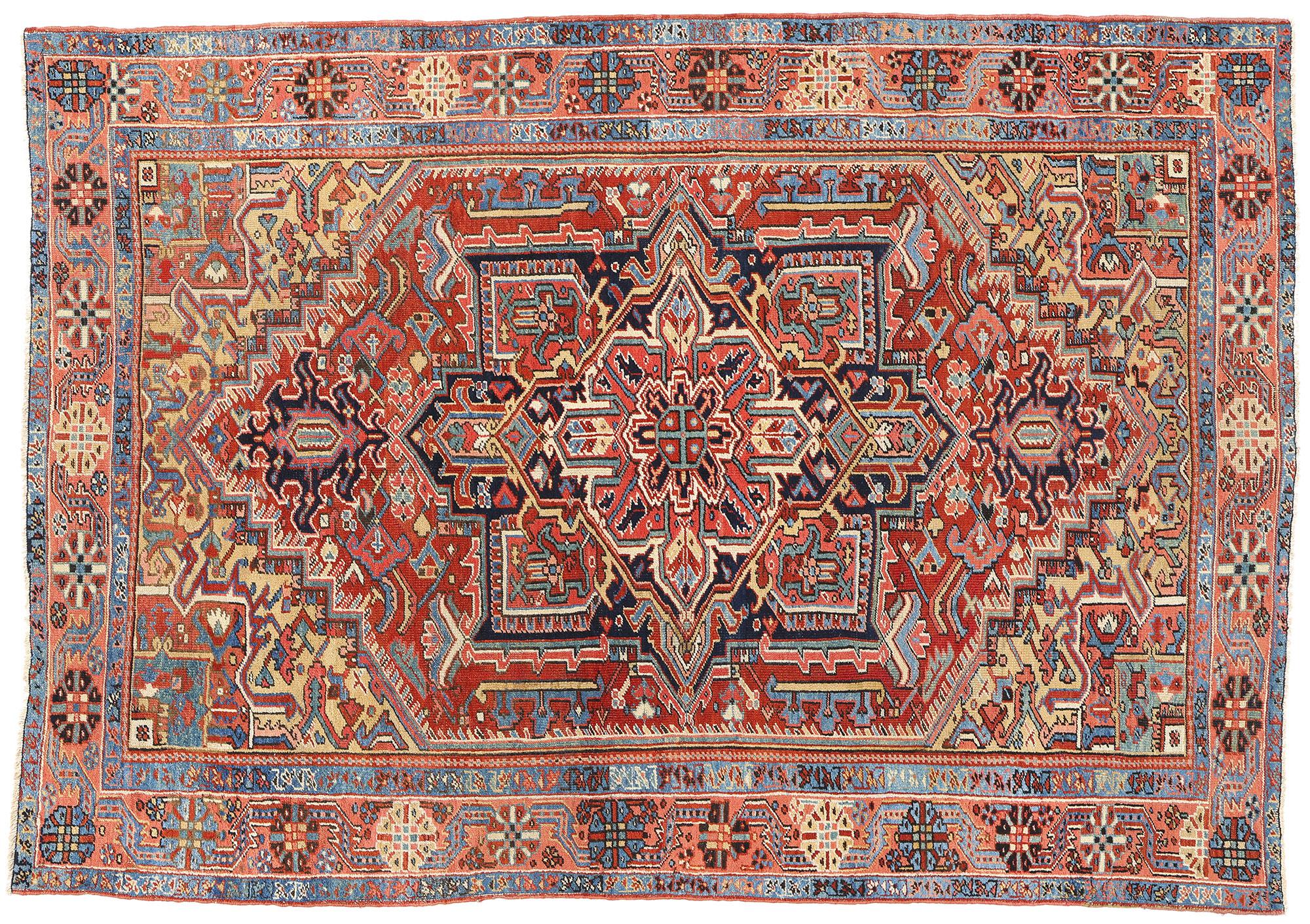 1920's Persian Heriz Carpet with Modern Style and Timeless Elegance For Sale 3