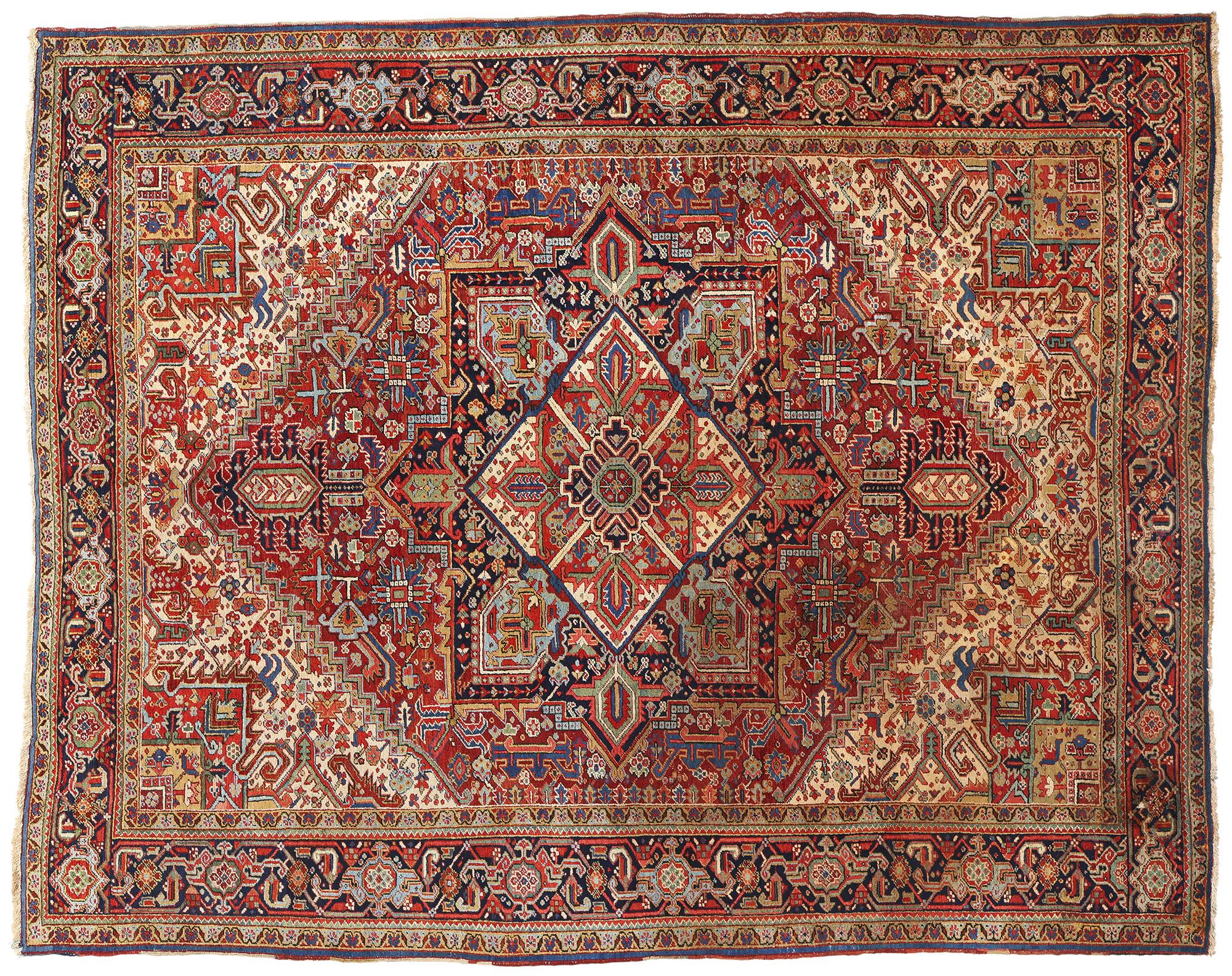 Persischer Heriz-Teppich aus den 1920er Jahren im modernen Stil im Angebot 12