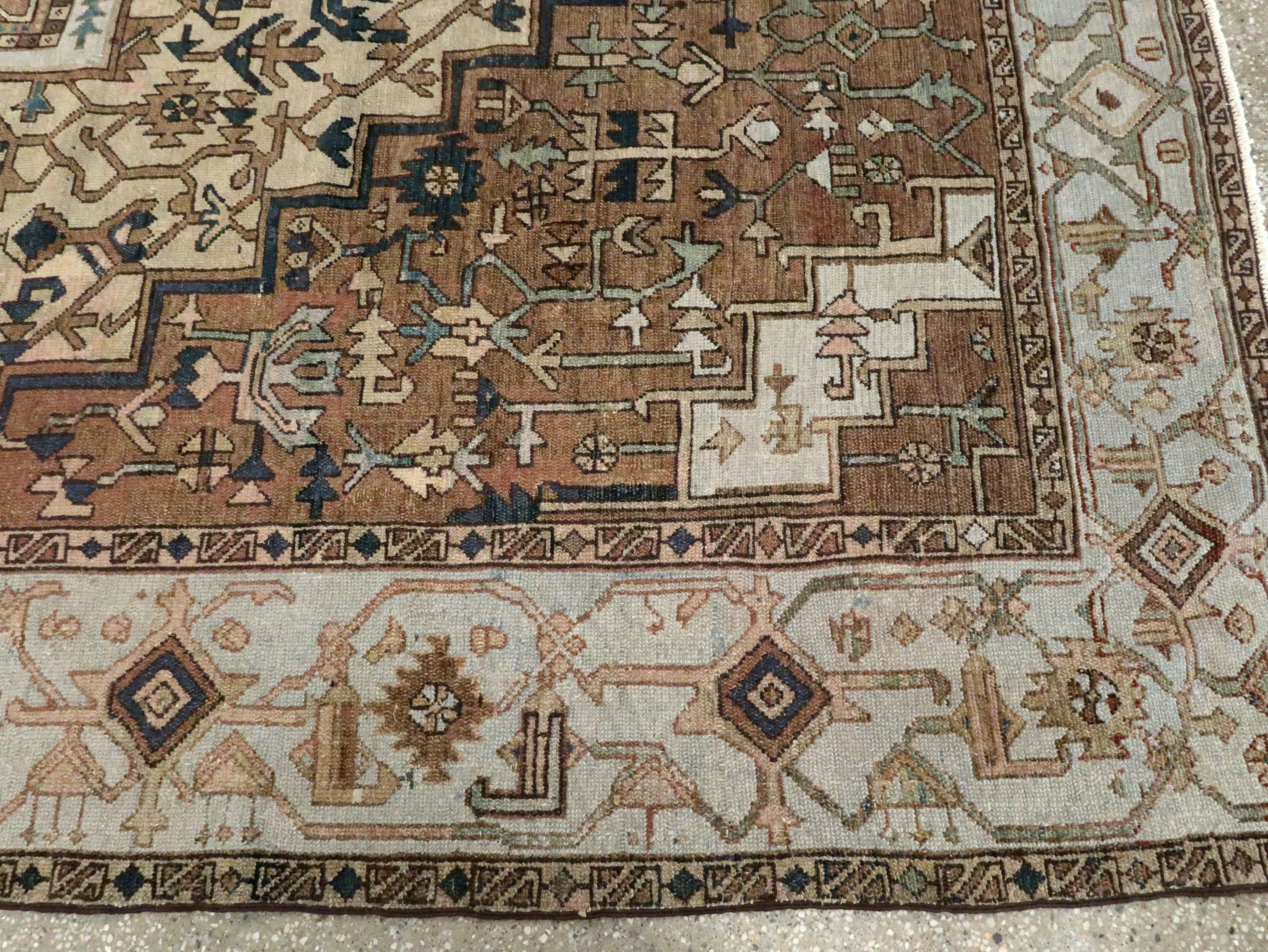 Antique Persian Heriz Carpet For Sale 4