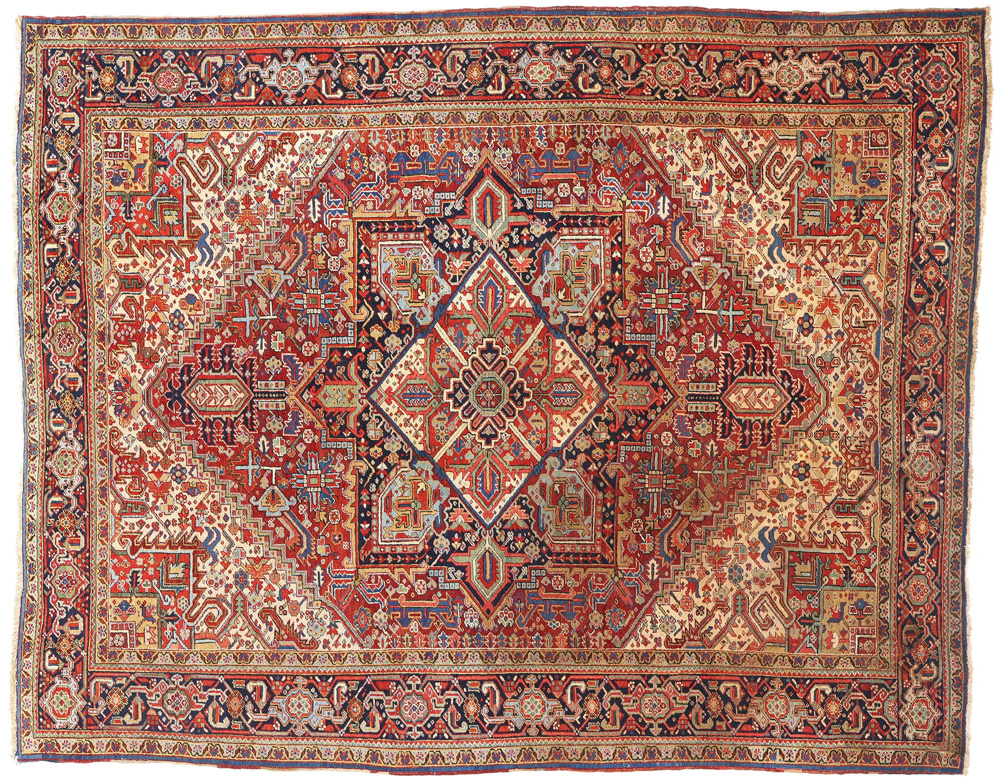 Persischer Heriz-Teppich aus den 1920er Jahren im modernen Stil im Angebot 11