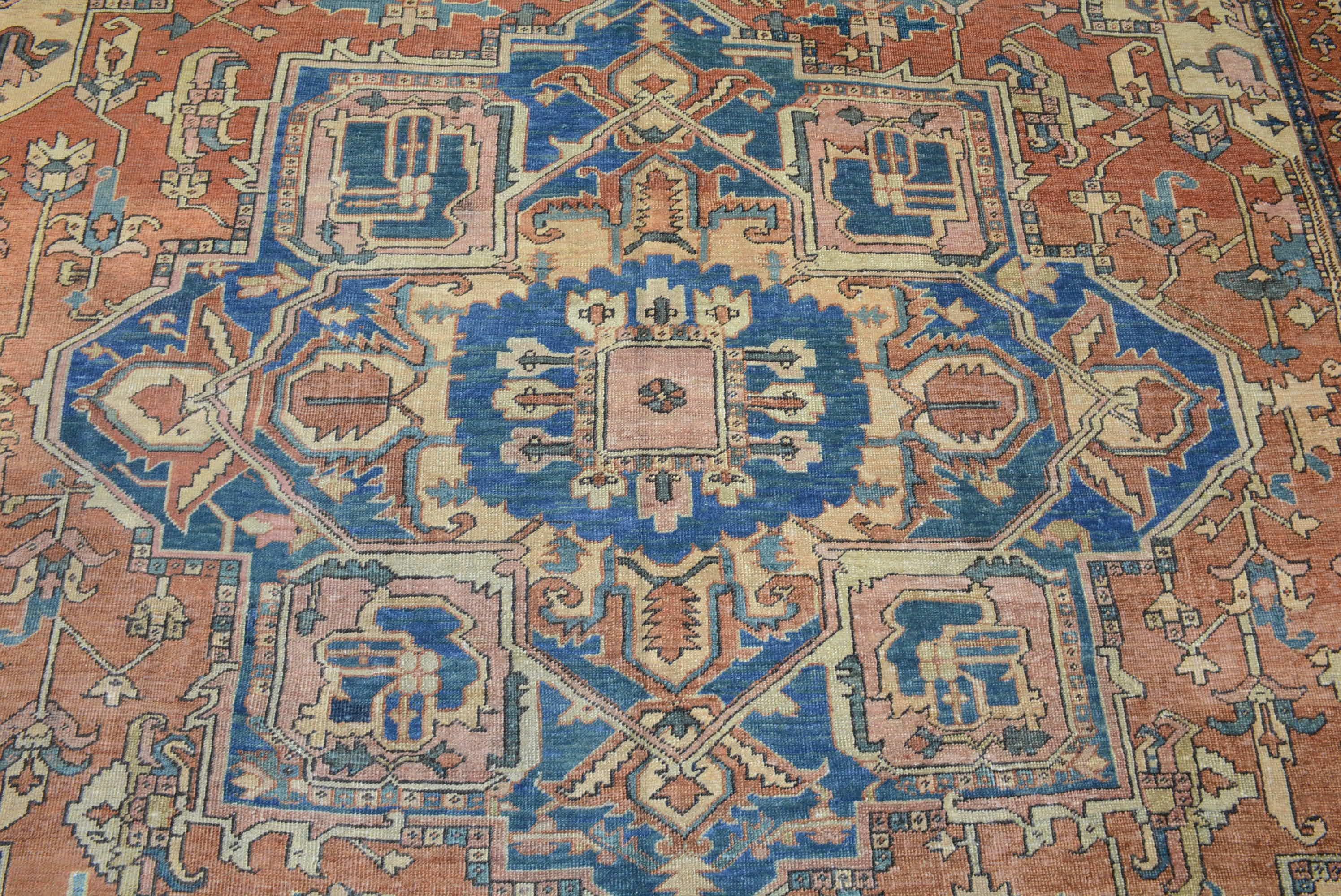 Heriz Serapi Antique Persian Heriz Carpet For Sale