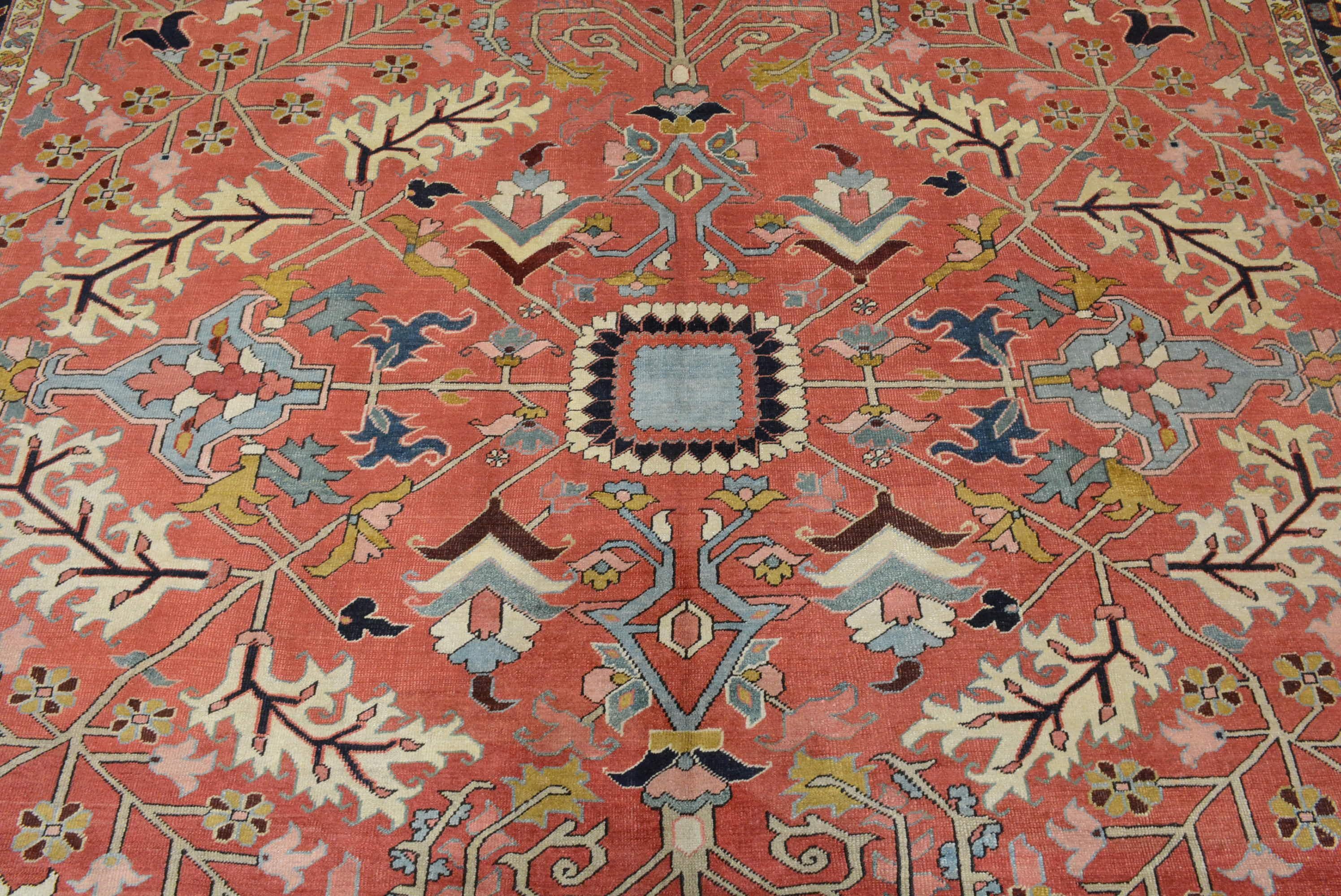 Heriz Serapi Antique Persian Heriz Carpet For Sale