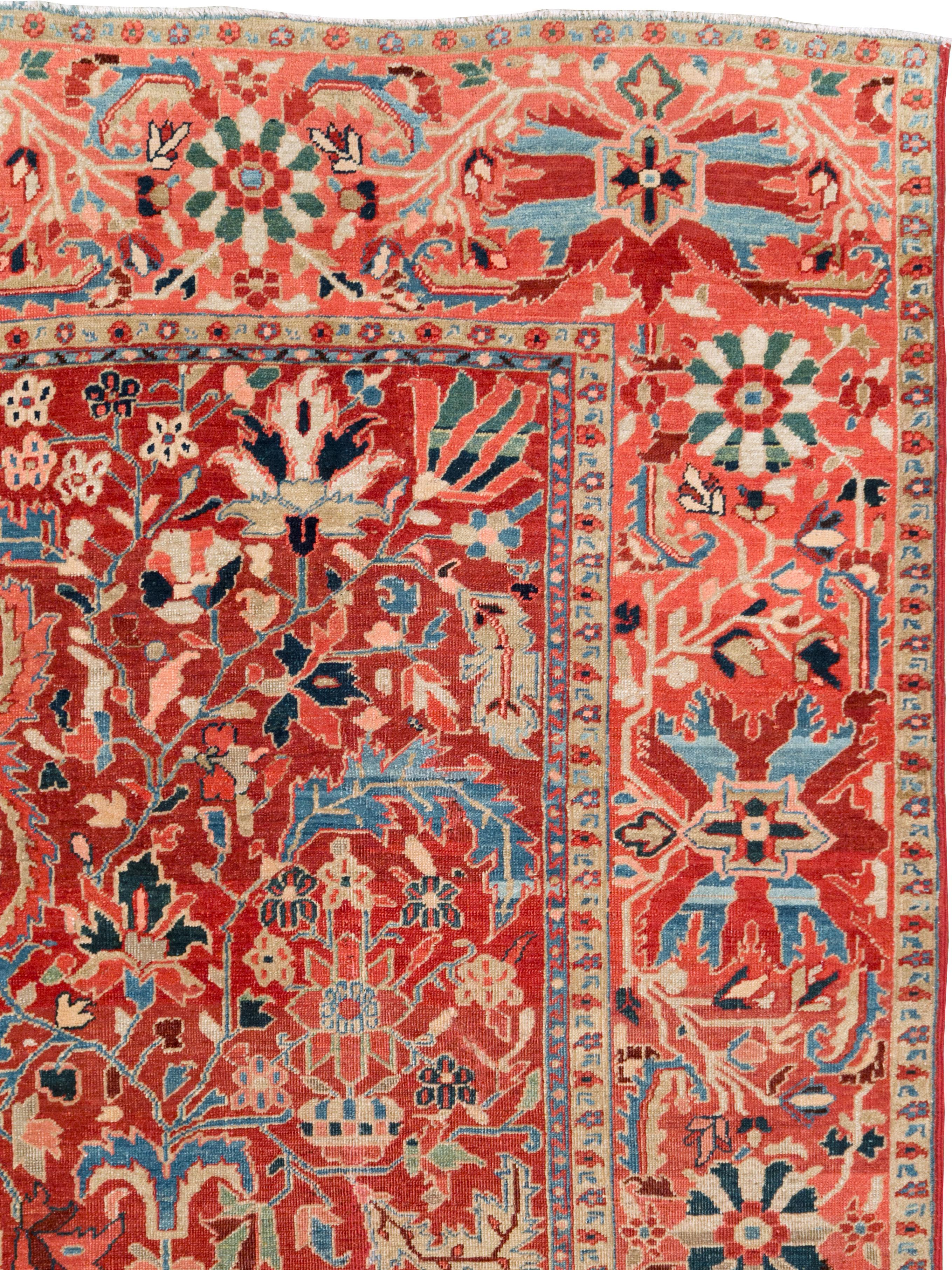 Heriz Serapi Antique Persian Heriz Carpet
