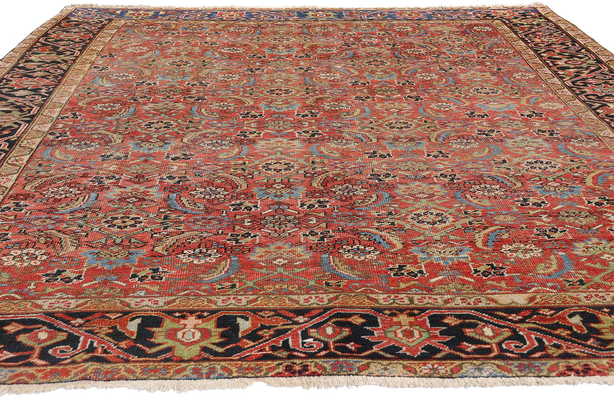 Antiker persischer Heriz-Teppich (Heriz Serapi) im Angebot