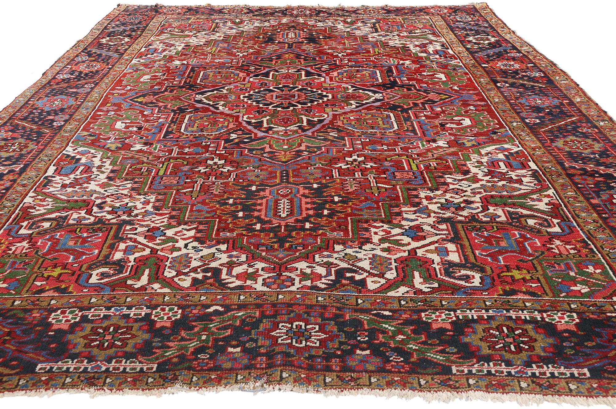 Heriz Serapi Tapis persan ancien Heriz en vente