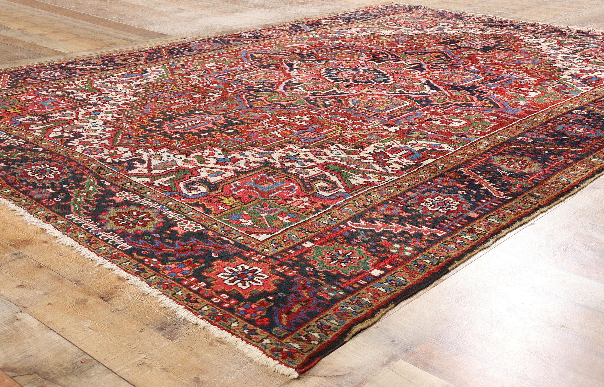 20ième siècle Tapis persan ancien Heriz en vente