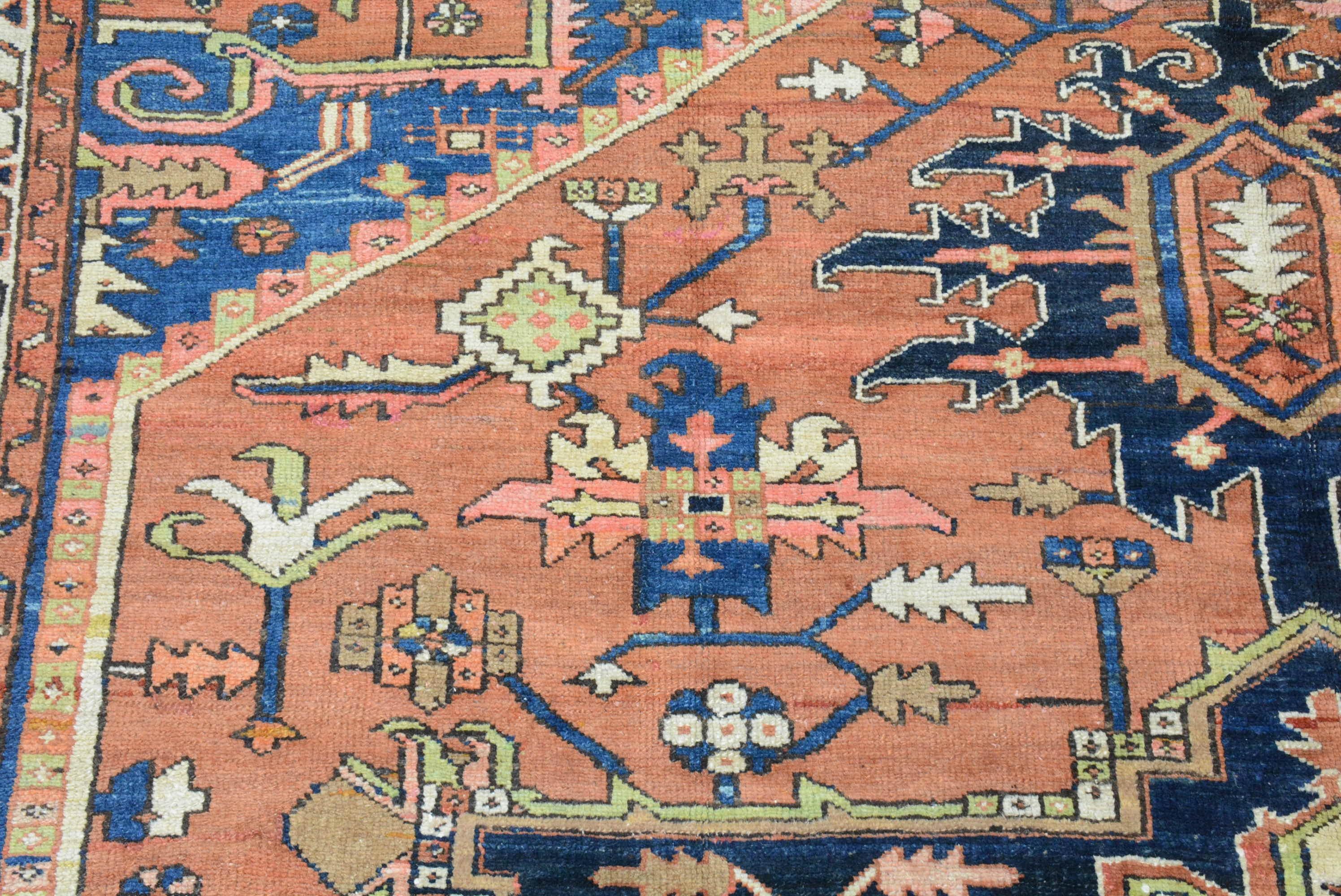 Antique Persian Heriz Carpet For Sale 1