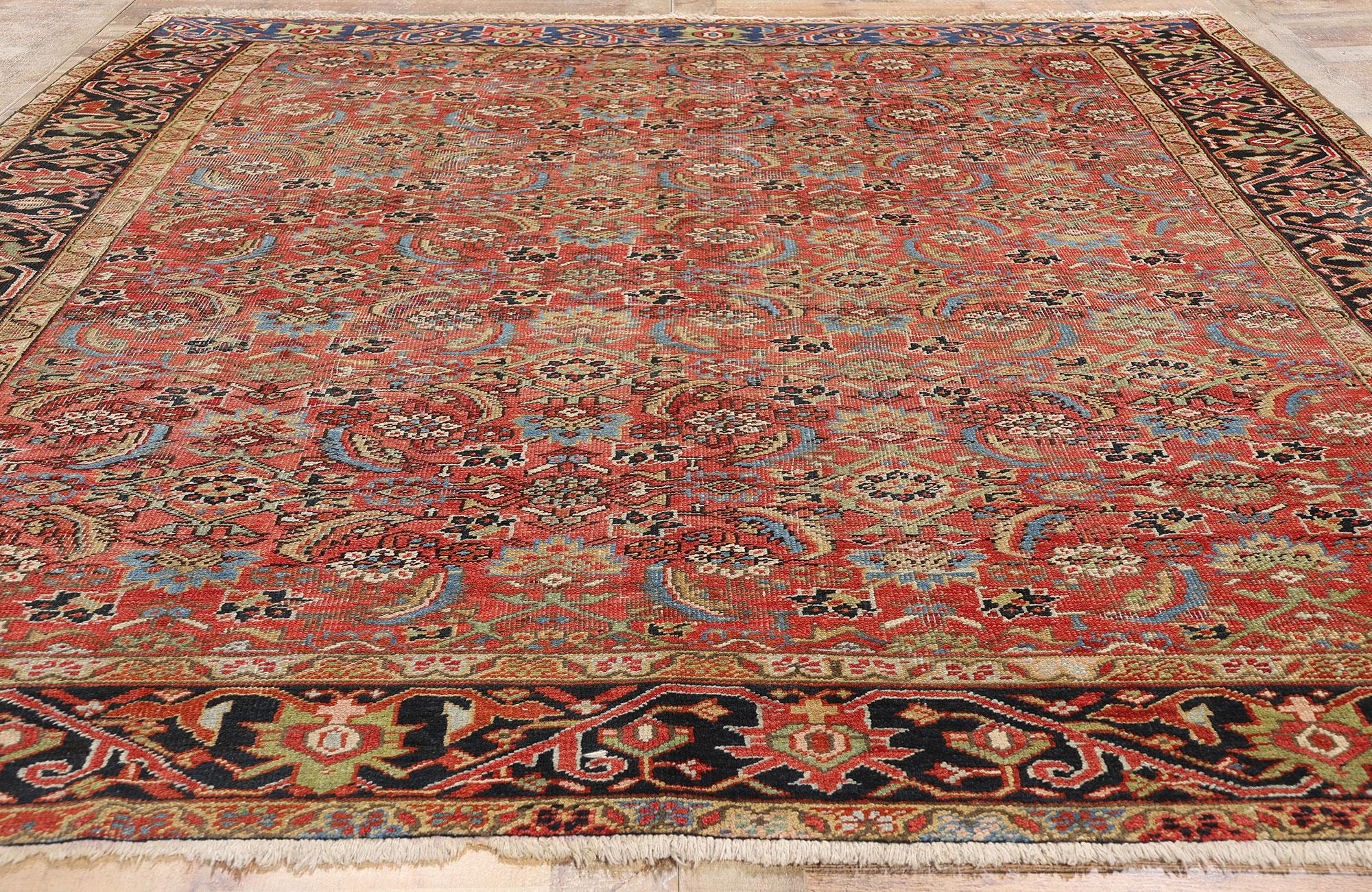 Antiker persischer Heriz-Teppich (Wolle) im Angebot