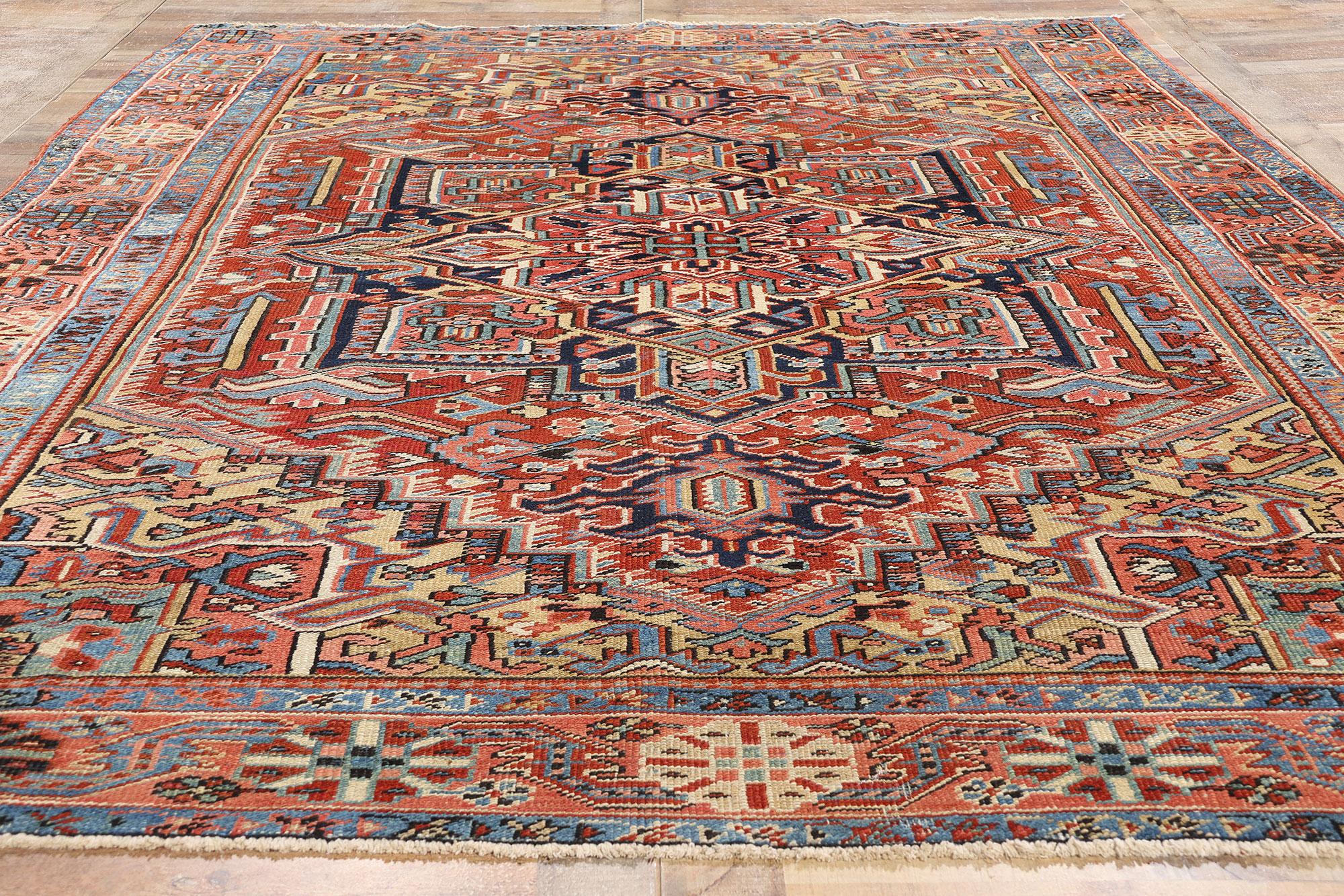 1920's Persian Heriz Carpet with Modern Style and Timeless Elegance For Sale 1