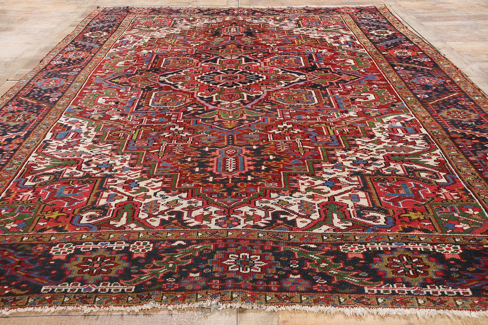 Laine Tapis persan ancien Heriz en vente