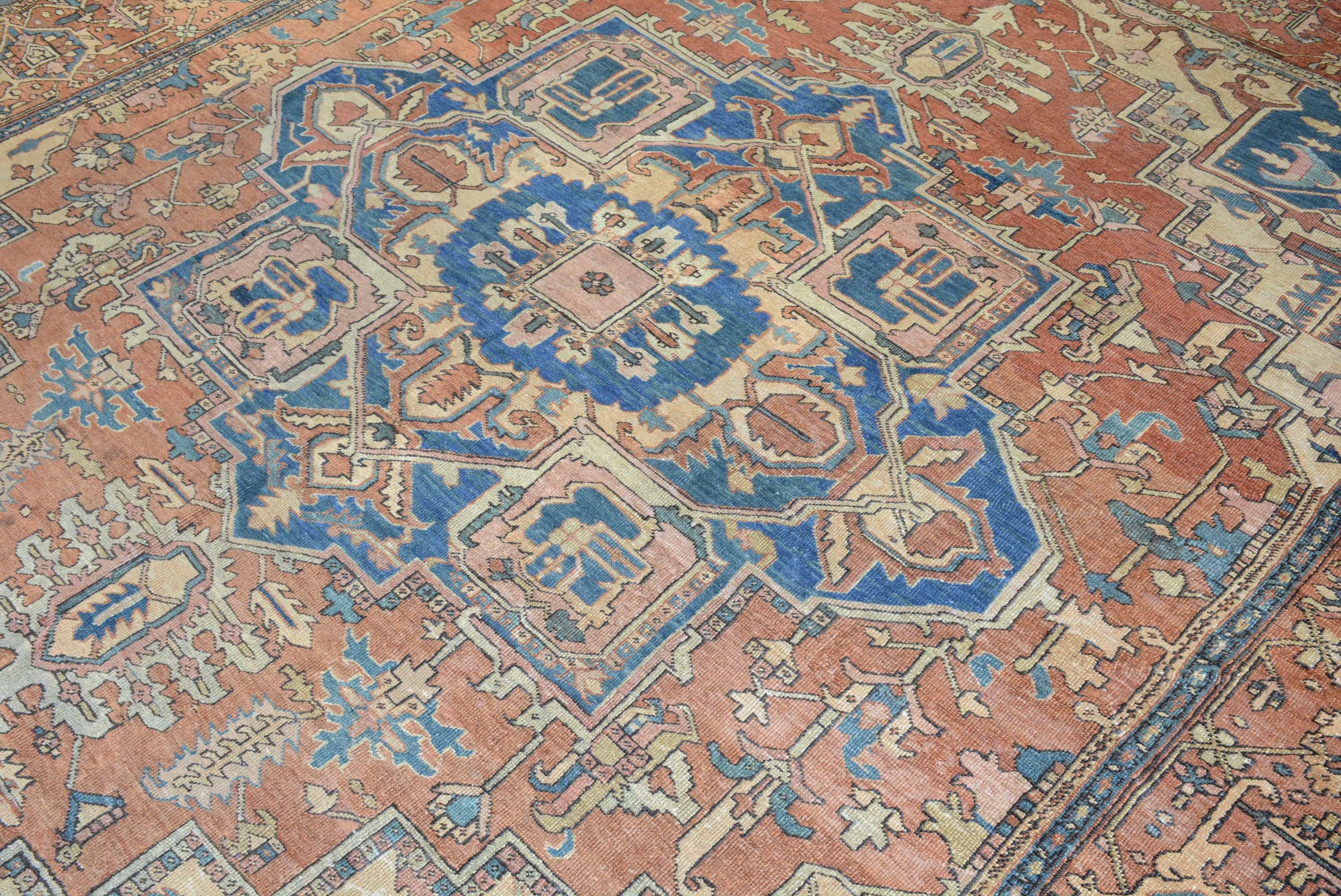 Antique Persian Heriz Carpet For Sale 2